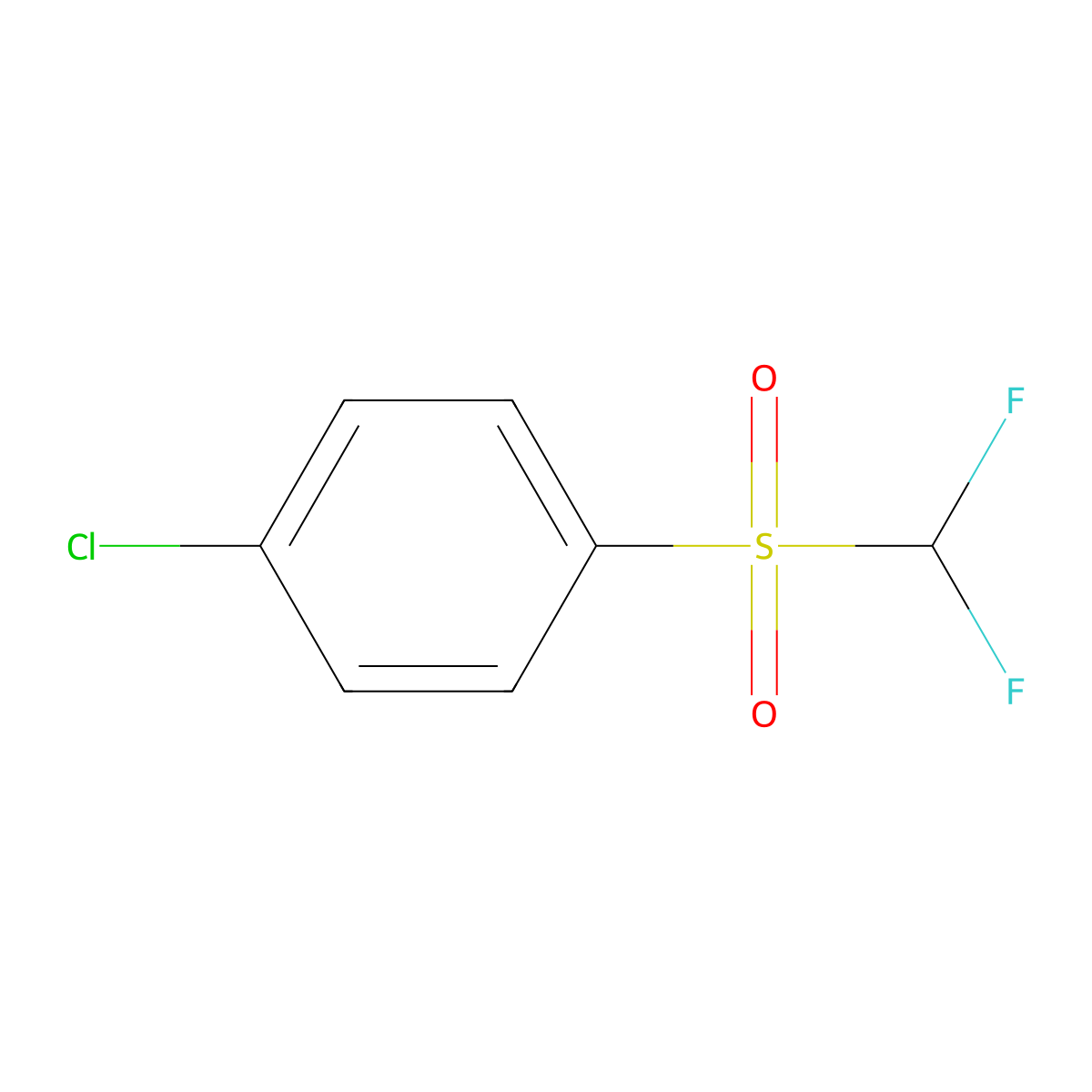 1-Chloro-4-(difluoromethanesulfonyl)benzene molecular structure, CAS 2488-53-1