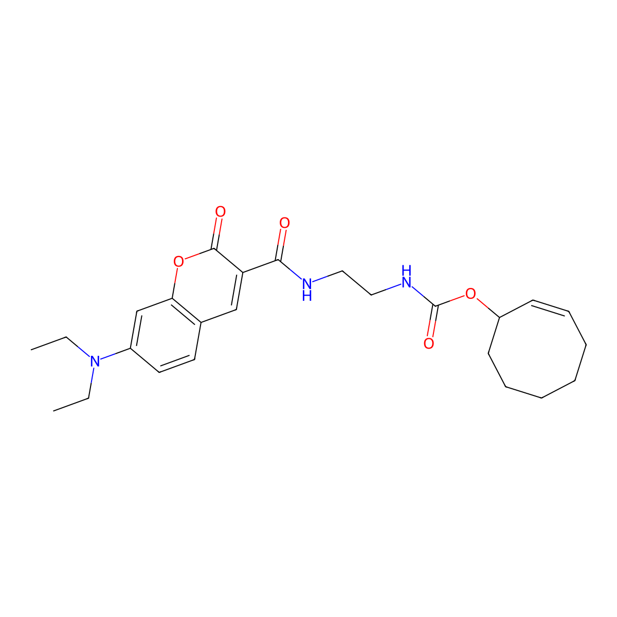 Coumarin-C2-TCO molecular structure, CAS 2488174-16-7