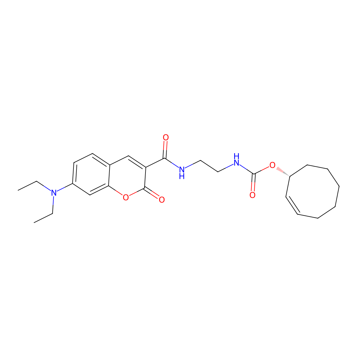 Coumarin-C2-TCO molecular structure, CAS 2488174-16-7