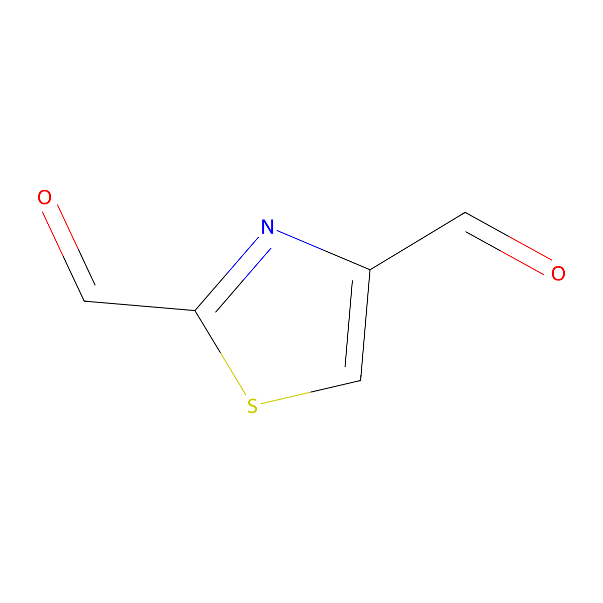 1,3-Thiazole-2,4-dicarbaldehyde molecular structure, CAS 2488374-34-9
