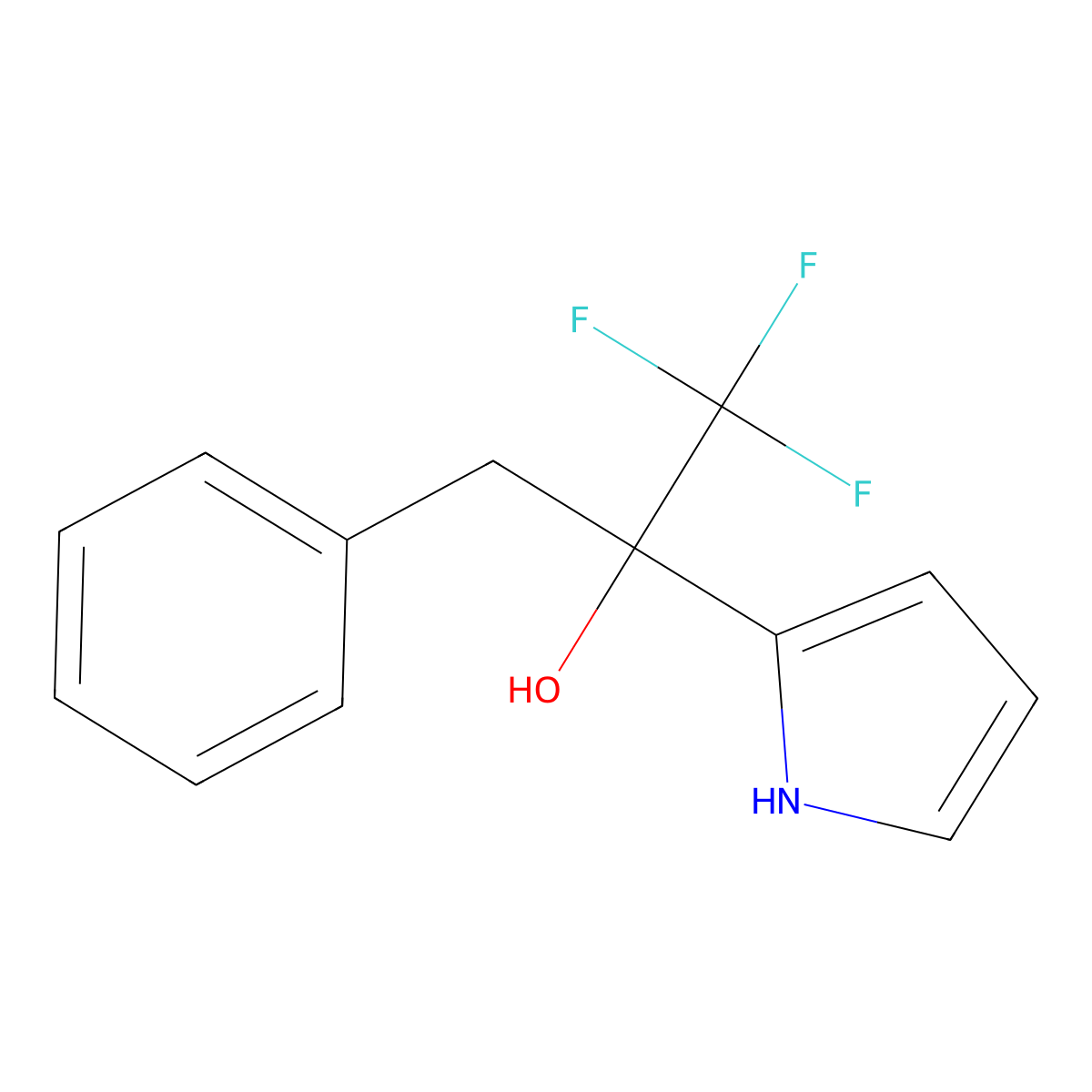 1,1,1-trifluoro-3-phenyl-2-(1H-pyrrol-2-yl)propan-2-ol molecular structure, CAS 2488482-67-1
