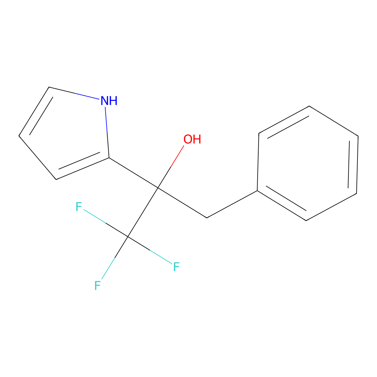 1,1,1-trifluoro-3-phenyl-2-(1H-pyrrol-2-yl)propan-2-ol molecular structure, CAS 2488482-67-1