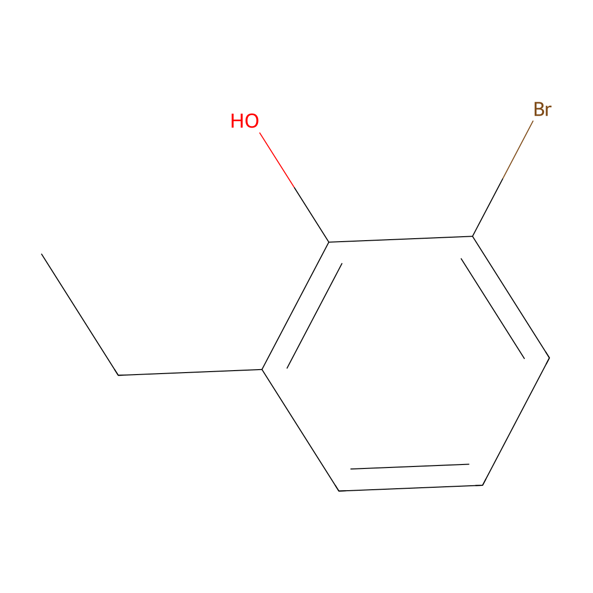 Phenol, 2-bromo-6-ethyl- molecular structure, CAS 24885-48-1