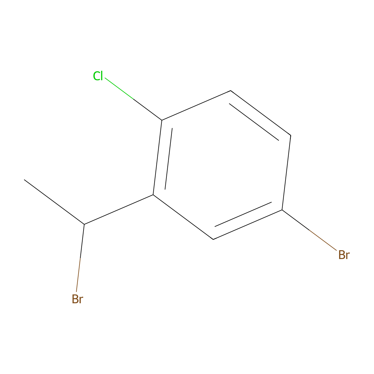 4-Bromo-2-(1-bromoethyl)-1-chlorobenzene molecular structure, CAS 2488668-45-5
