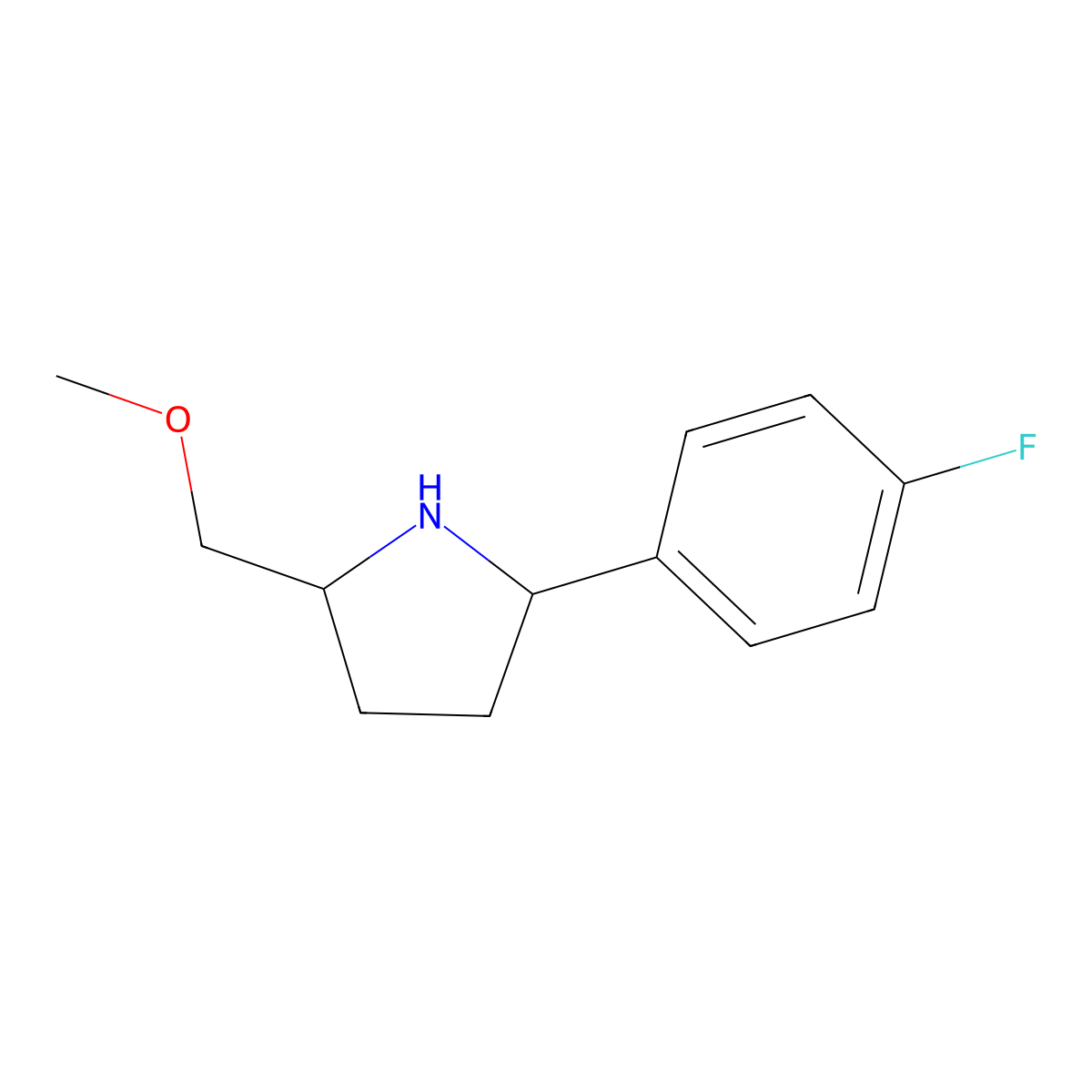 (2S,5R)-2-(4-fluorophenyl)-5-(methoxymethyl)pyrrolidine molecular structure, CAS 2488870-45-5