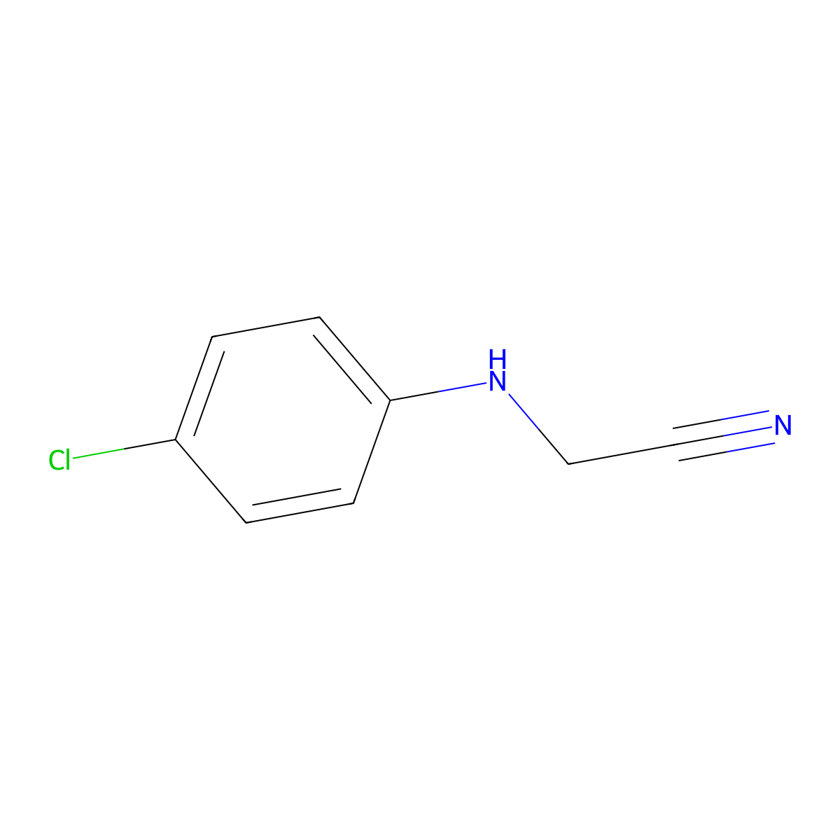 [(4-Chlorophenyl)amino]acetonitrile molecular structure, CAS 24889-92-7