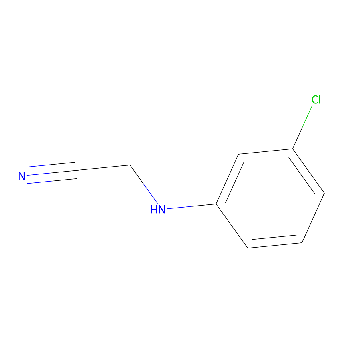 2-[(3-Chlorophenyl)amino]acetonitrile molecular structure, CAS 24889-93-8