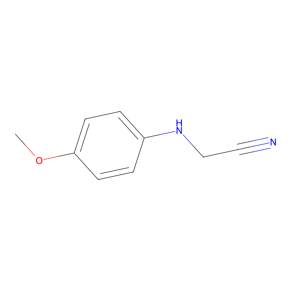 ((4-Methoxyphenyl)amino)acetonitrile molecular structure, CAS 24889-95-0