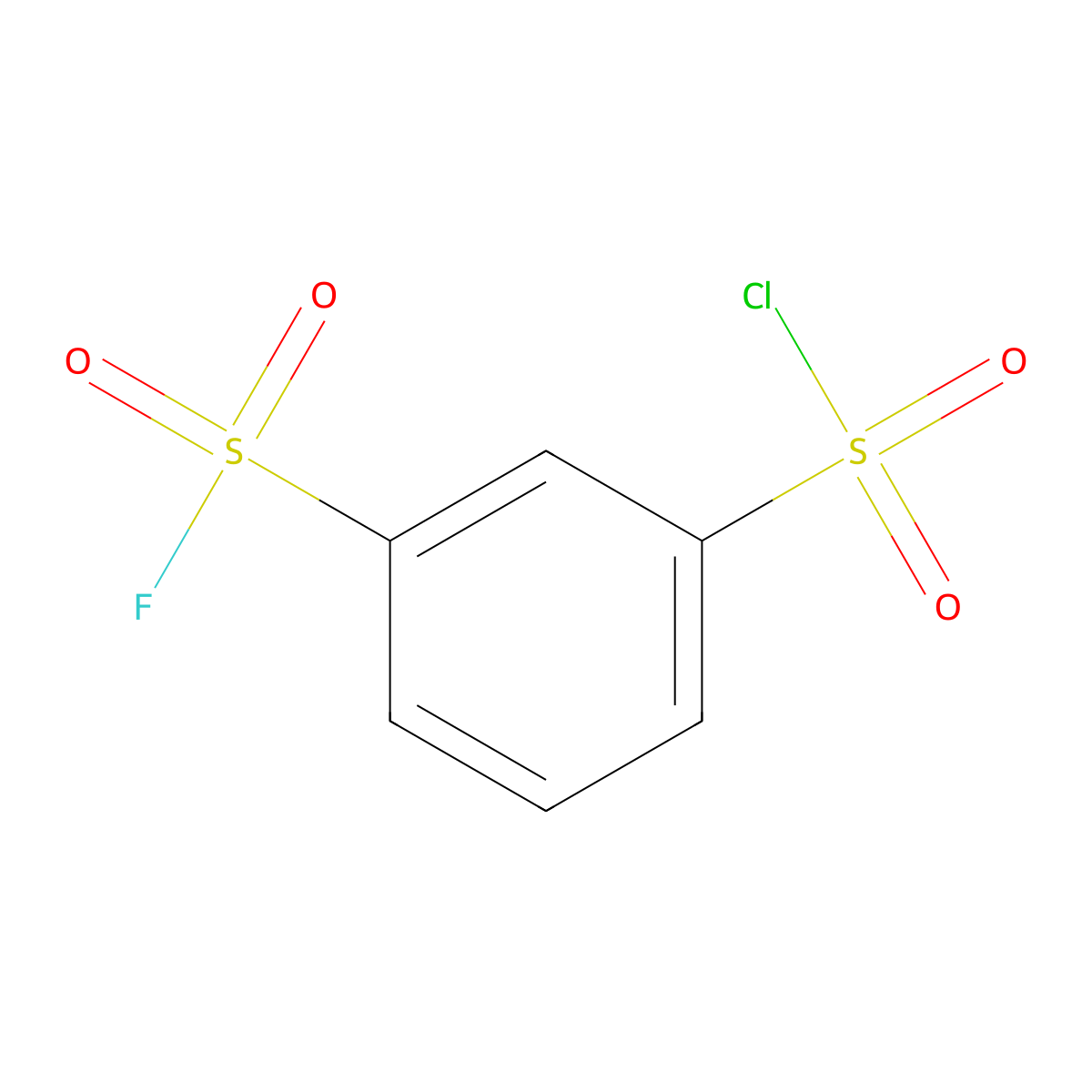 Benzenesulfonyl fluoride, 3-(chlorosulfonyl)- molecular structure, CAS 2489-52-3
