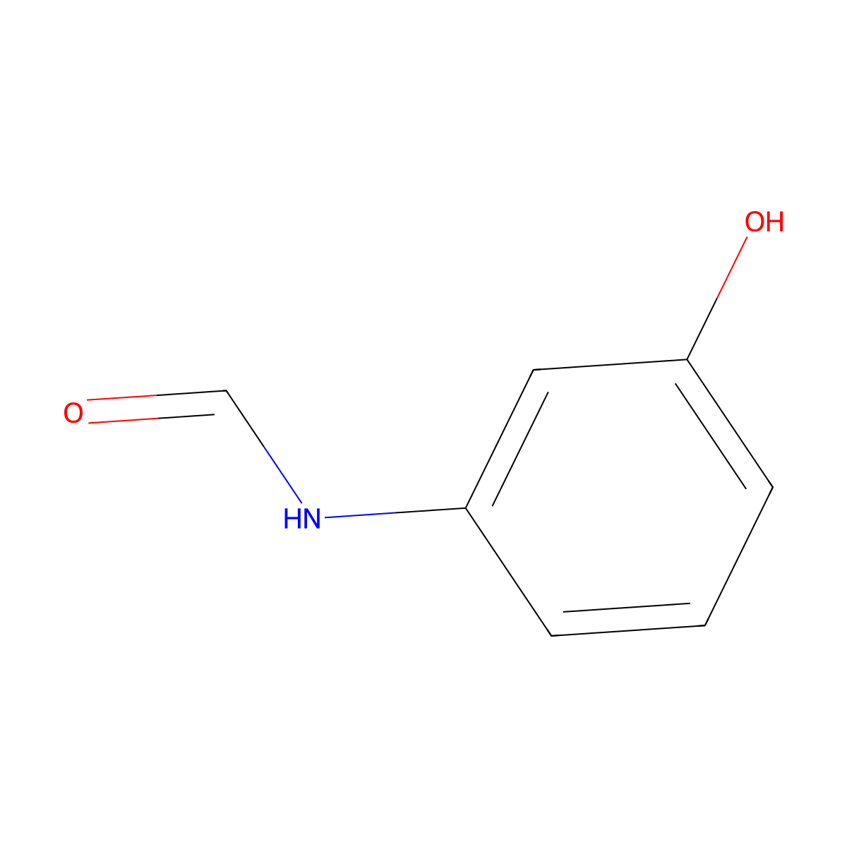 3-Formylaminophenol molecular structure, CAS 24891-35-8