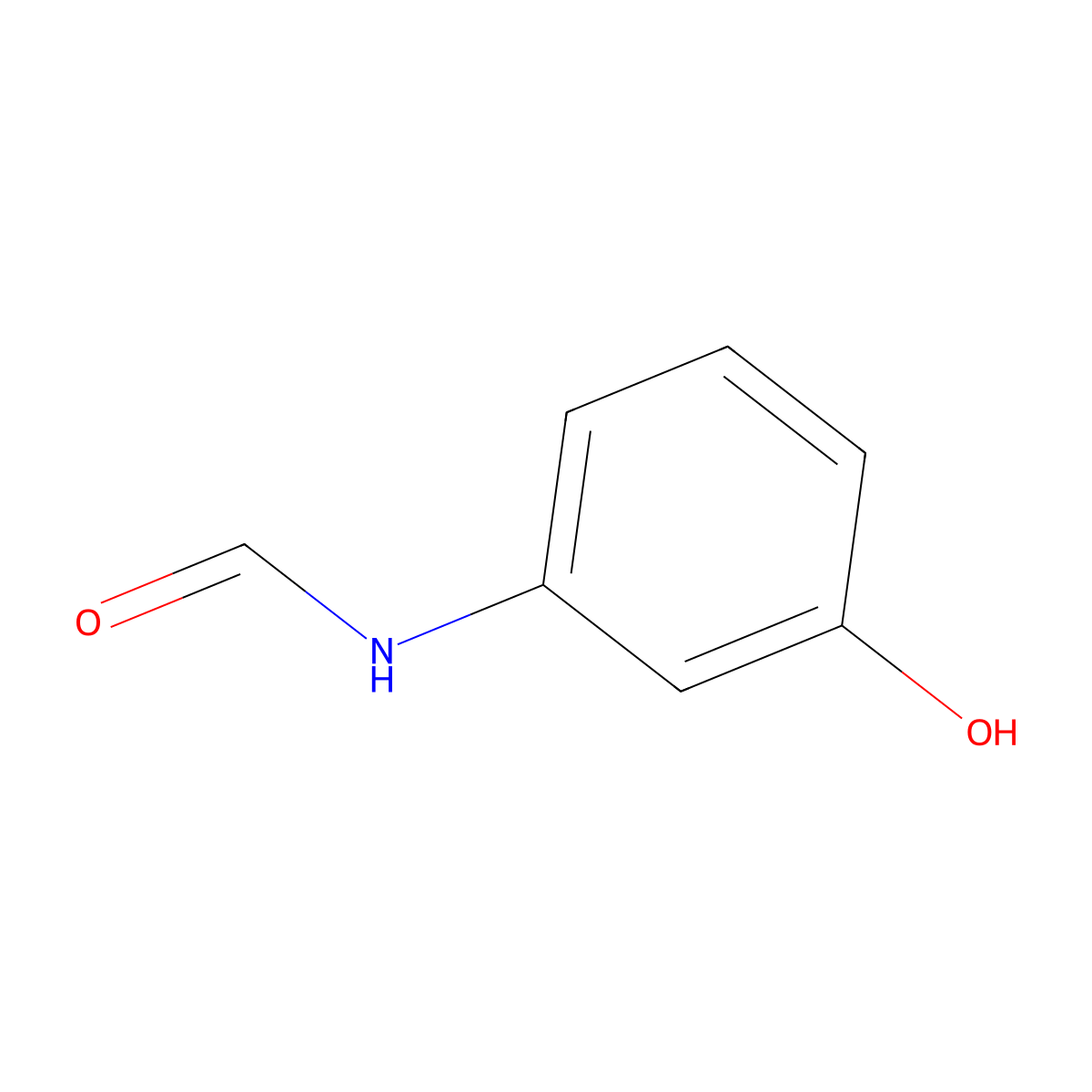 3-Formylaminophenol molecular structure, CAS 24891-35-8