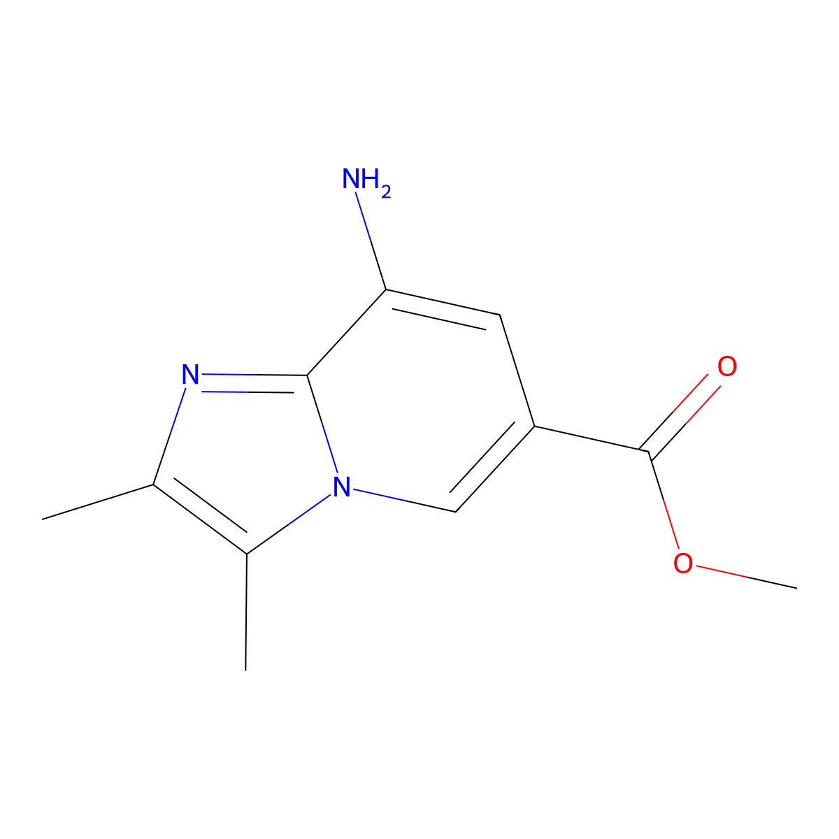 Methyl 8-amino-2,3-dimethylimidazo[1,2-a]pyridine-6-carboxylate molecular structure, CAS 248919-96-2