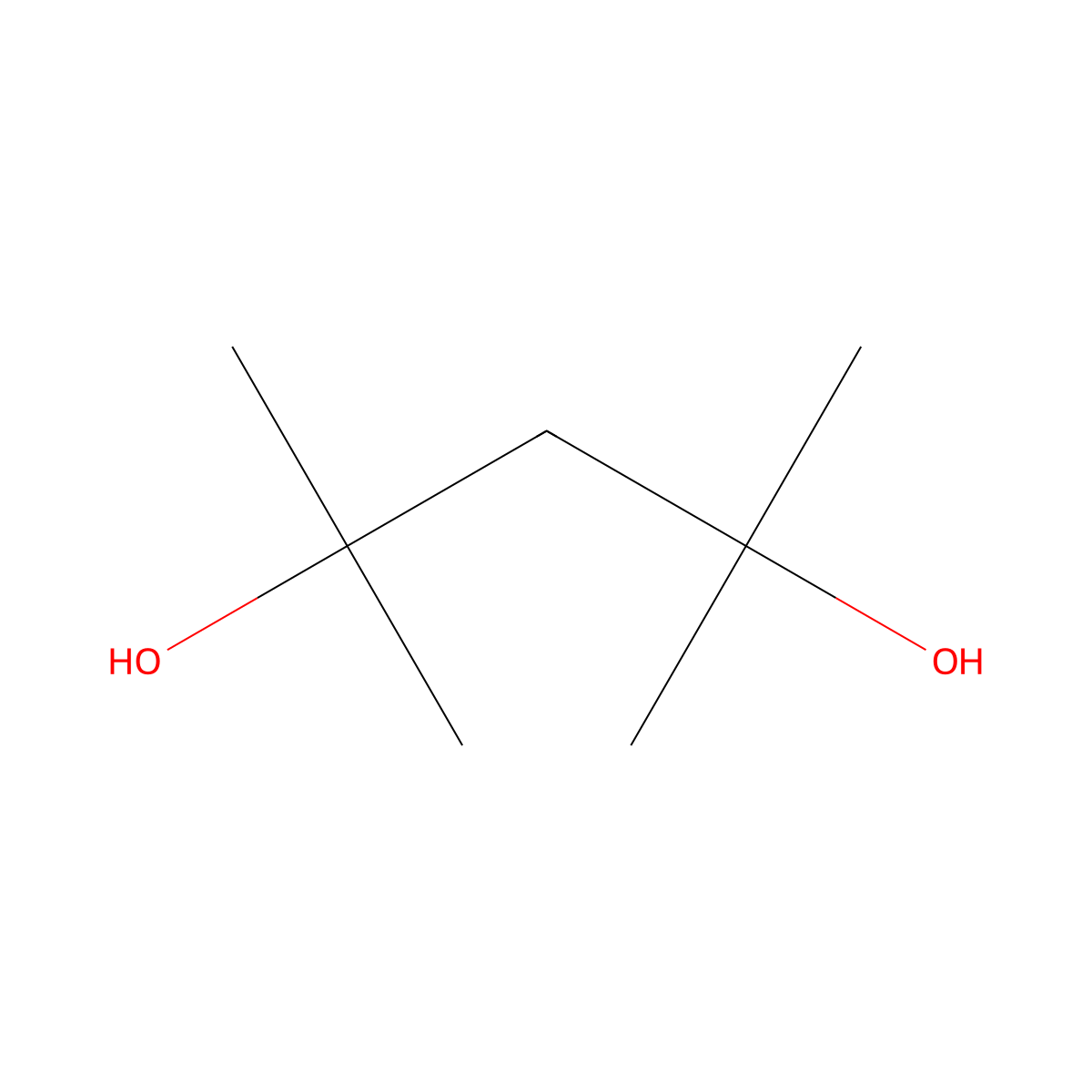 2,4-Pentanediol, 2,4-dimethyl- molecular structure, CAS 24892-49-7