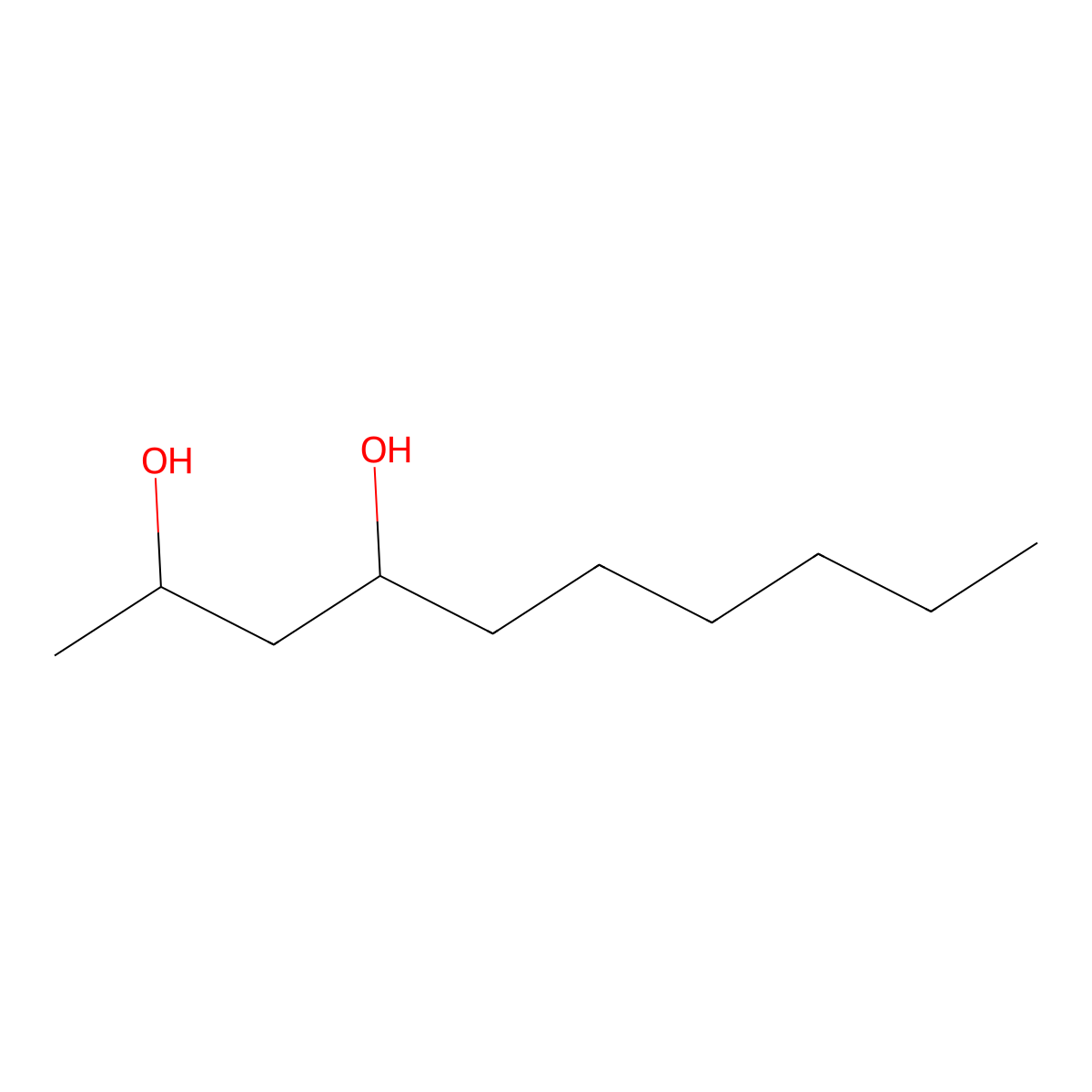 2,4-Decanediol molecular structure, CAS 24892-56-6