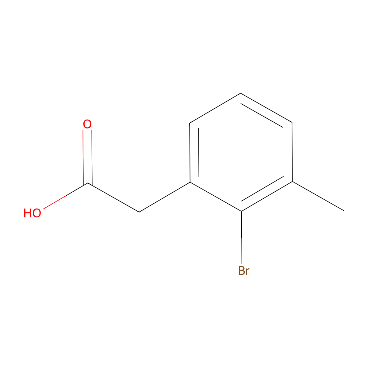 2-(2-Bromo-3-methylphenyl)acetic acid molecular structure, CAS 248920-11-8