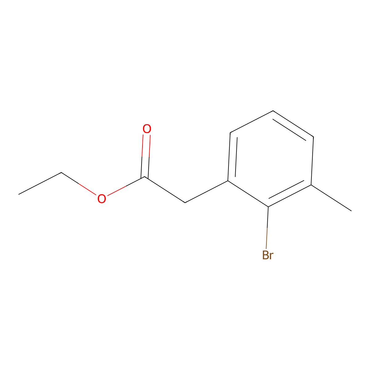 Ethyl 2-(2-bromo-3-methylphenyl)acetate molecular structure, CAS 248920-13-0