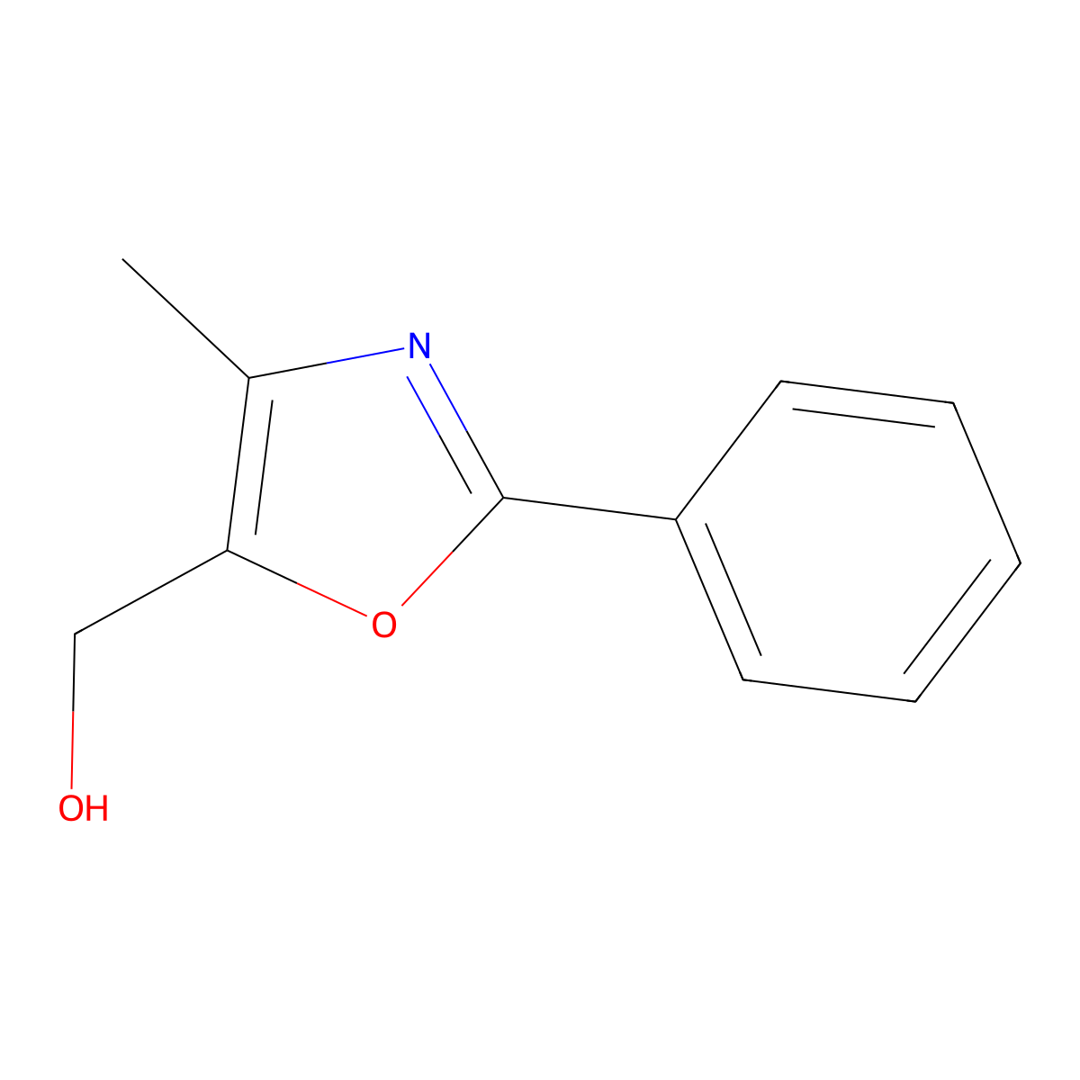 (4-Methyl-2-phenyl-1,3-oxazol-5-yl)methanol molecular structure, CAS 248924-06-3