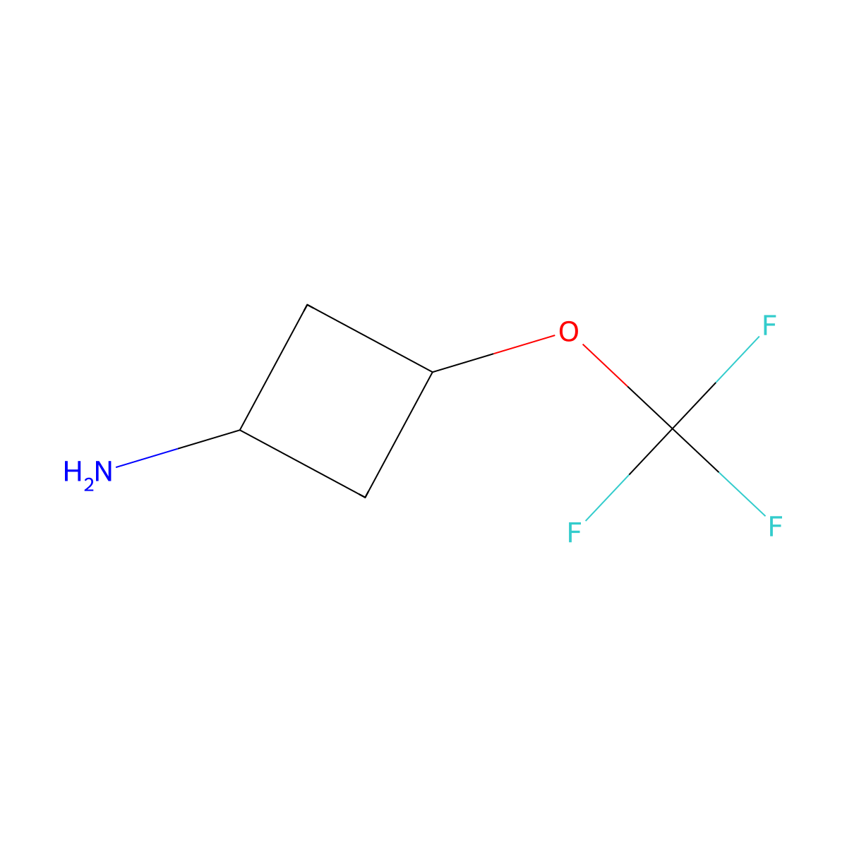 cis-3-(Trifluoromethoxy)cyclobutanamine molecular structure, CAS 2489409-60-9