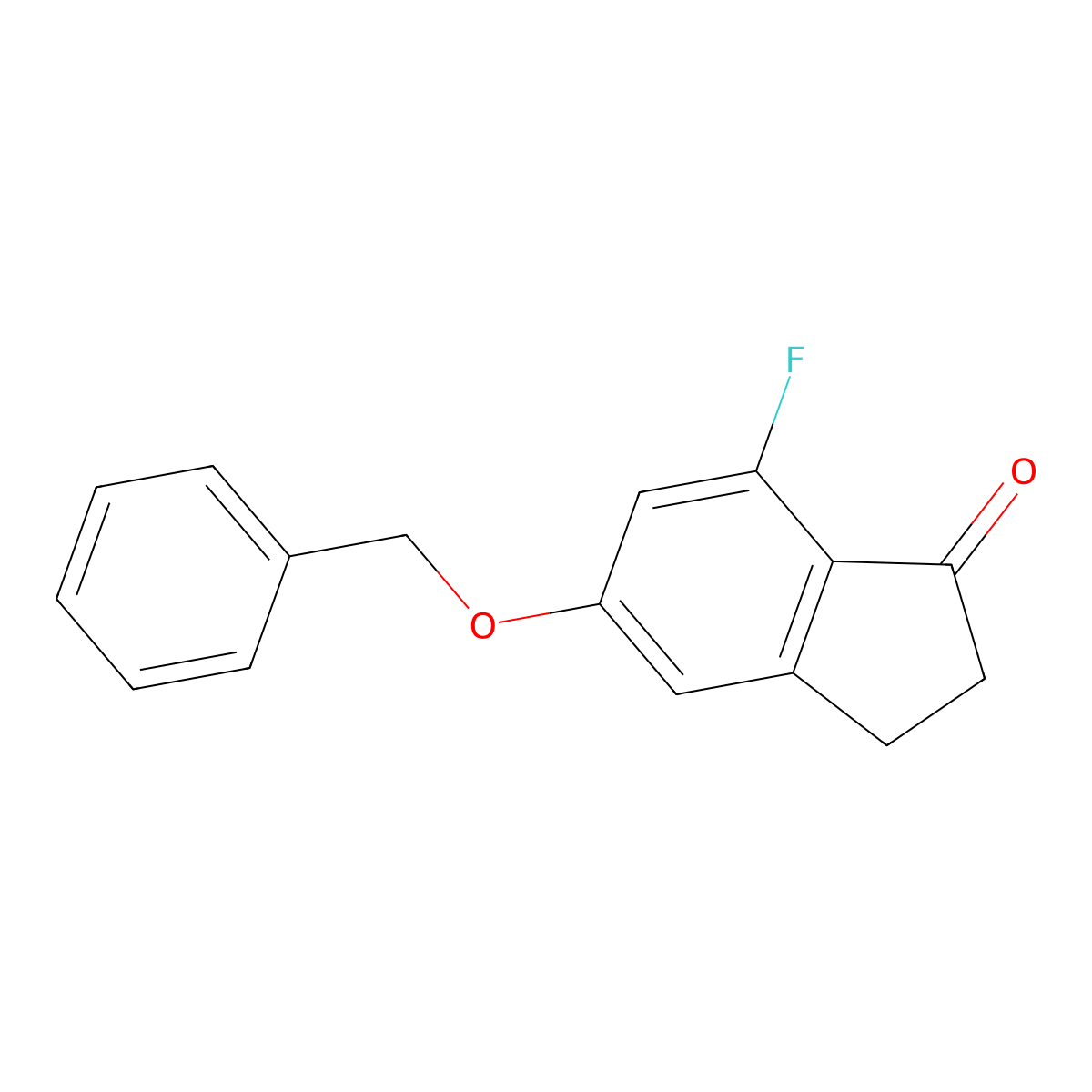 5-(benzyloxy)-7-fluoro-2,3-dihydro-1H-inden-1-one molecular structure, CAS 2489410-16-2