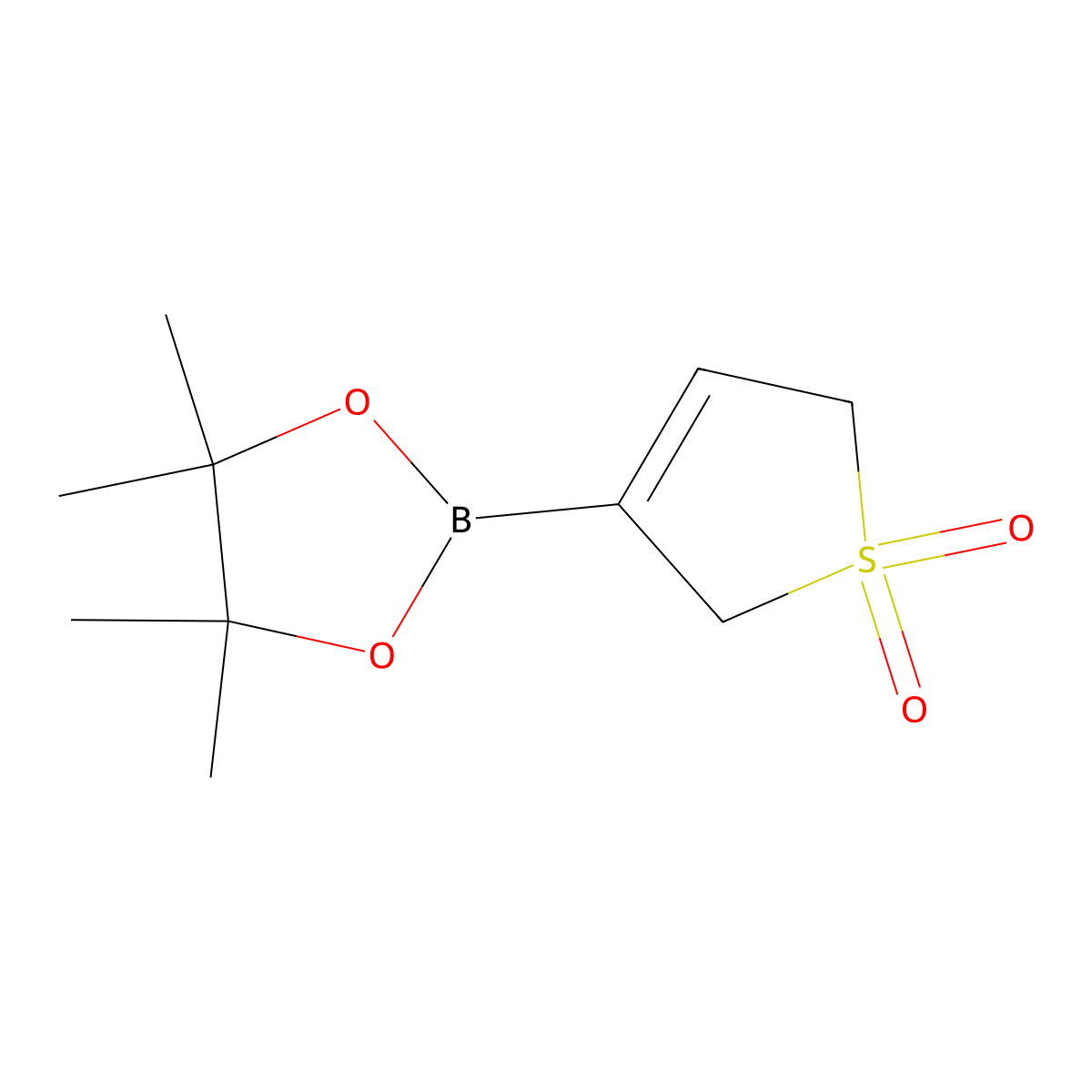 3-(4,4,5,5-Tetramethyl-1,3,2-dioxaborolan-2-yl)-2,5-dihydro-1lambda6-thiophene-1,1-dione molecular structure, CAS 2489456-33-7