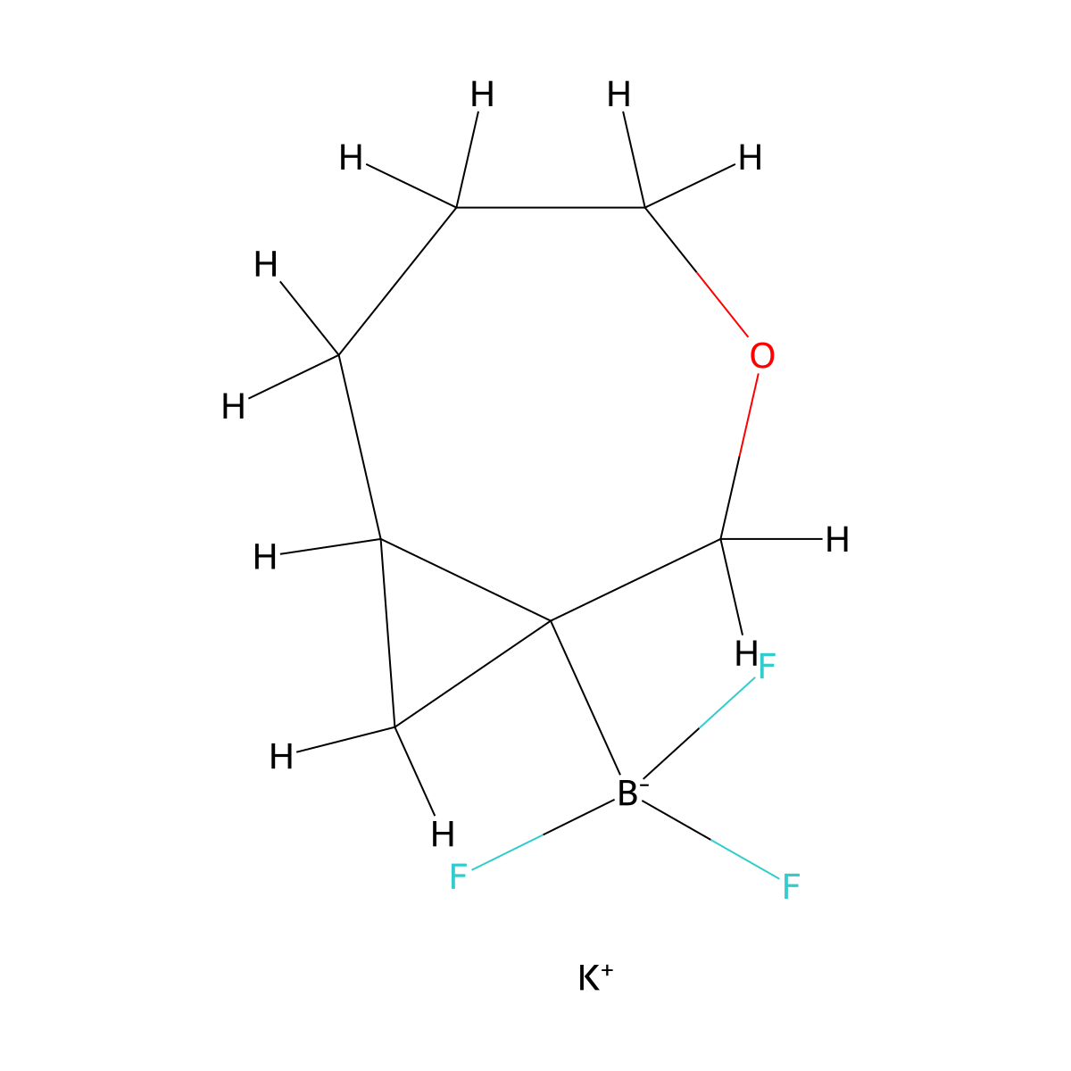 Potassium trifluoro({3-oxabicyclo[5.1.0]octan-1-yl})boranuide molecular structure, CAS 2489456-47-3