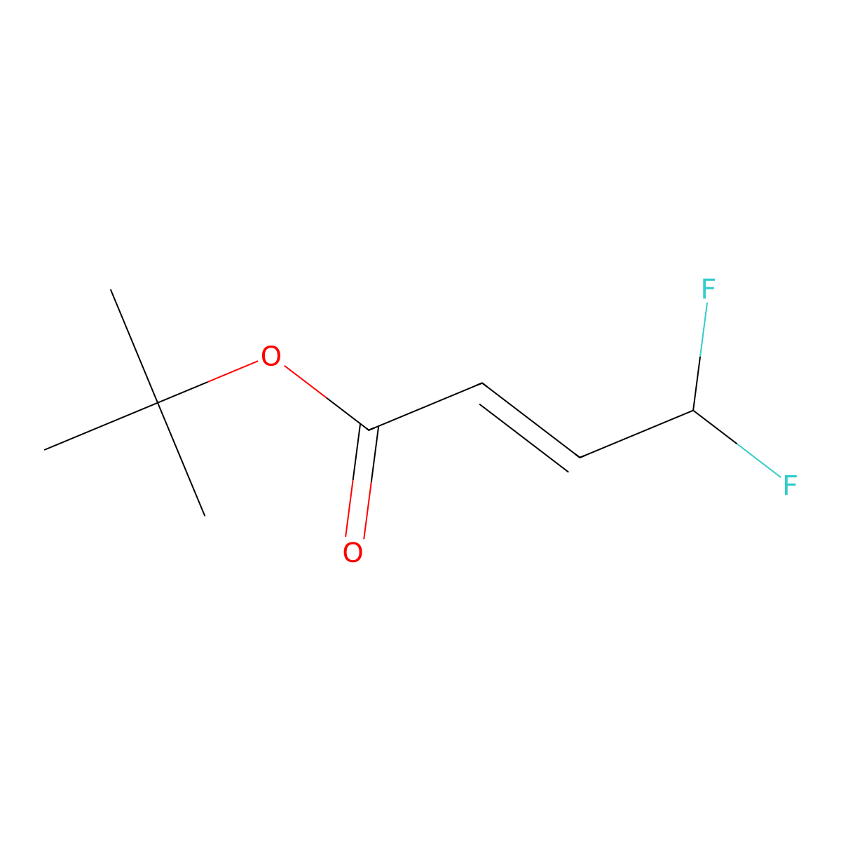 Tert-butyl 4,4-difluorobut-2-enoate molecular structure, CAS 2489502-78-3