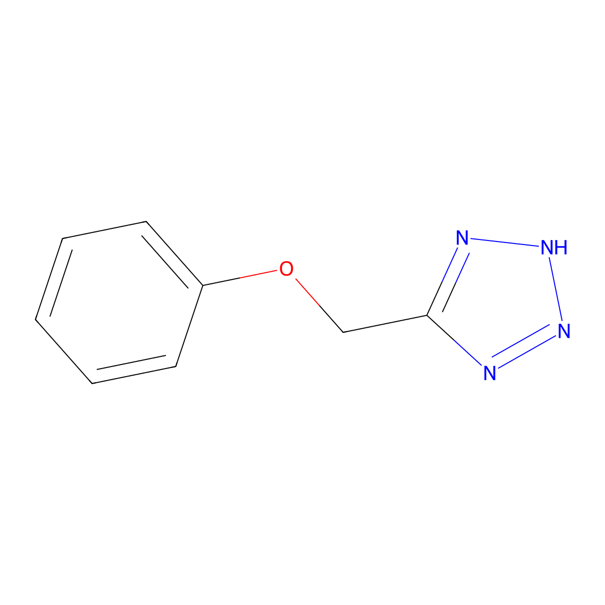 5-(phenoxymethyl)-2H-1,2,3,4-tetrazole molecular structure, CAS 24896-23-9