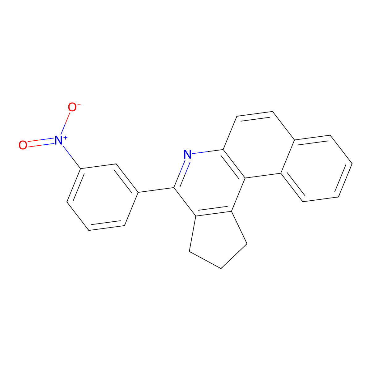 4-(3-nitrophenyl)-2,3-dihydro-1H-benzo[f]cyclopenta[c]quinoline molecular structure, CAS 24896-60-4