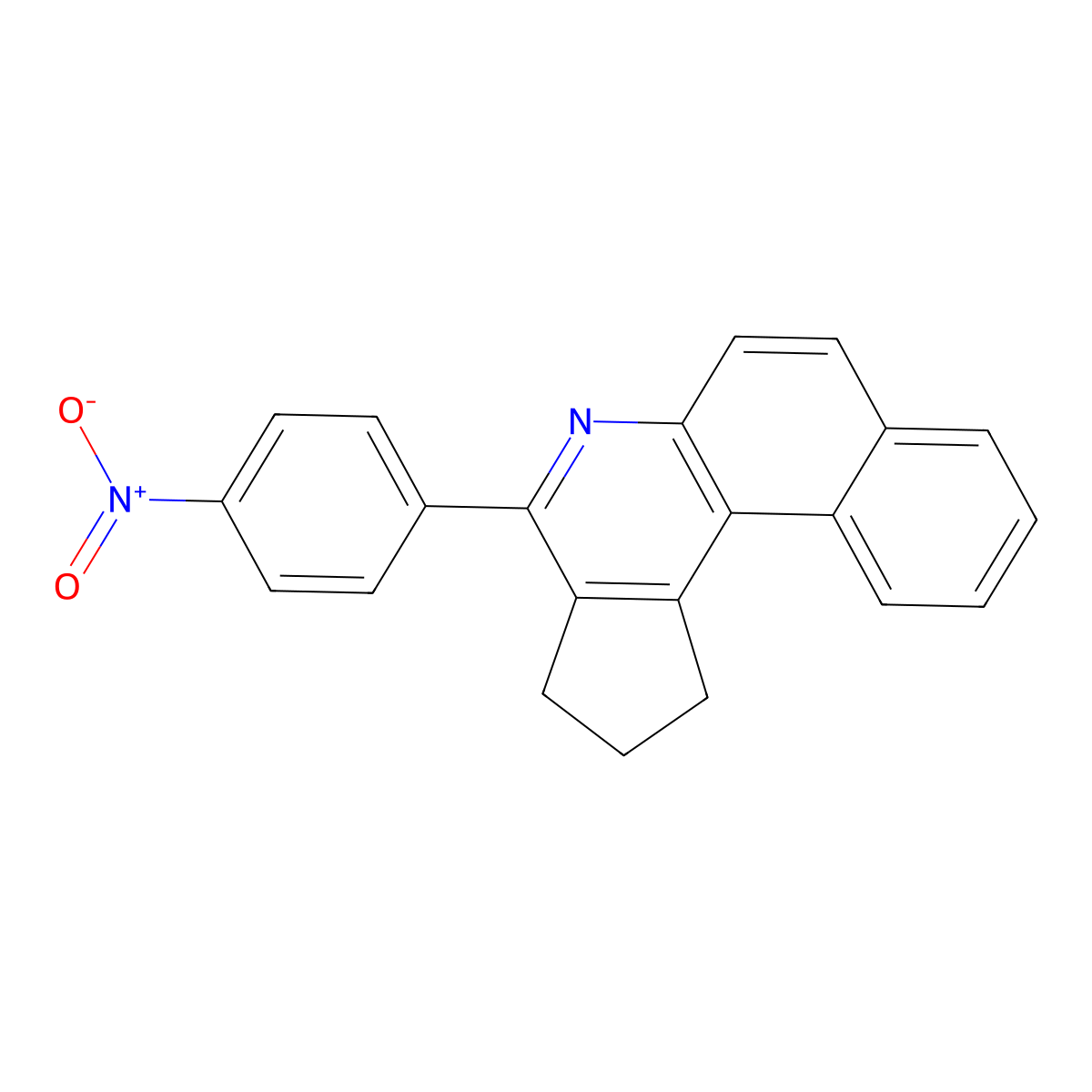 4-(4-nitrophenyl)-2,3-dihydro-1H-benzo[f]cyclopenta[c]quinoline molecular structure, CAS 24896-62-6