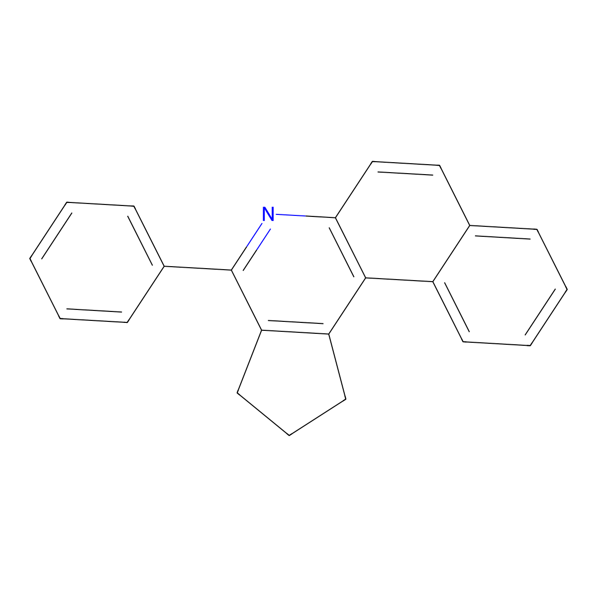 4-phenyl-2,3-dihydro-1H-benzo[f]cyclopenta[c]quinoline molecular structure, CAS 24896-64-8