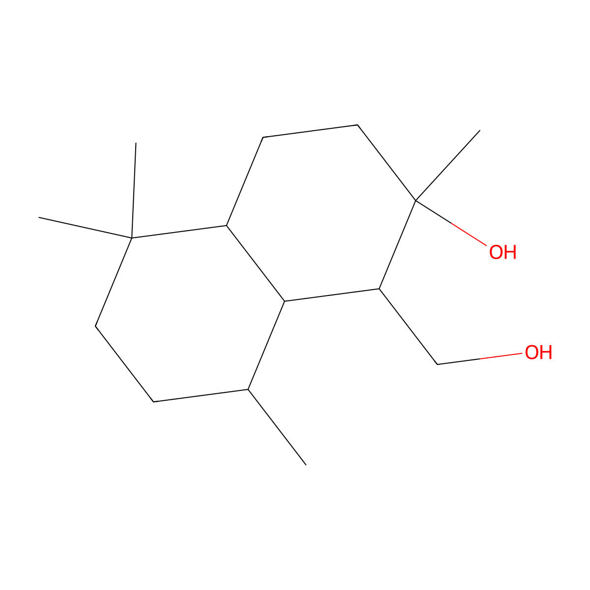 (1S,2R,8R)-Decahydro-1-(hydroxymethyl)-2,5,5,8-tetramethylnaphthalen-2-OL molecular structure, CAS 2489620-45-1