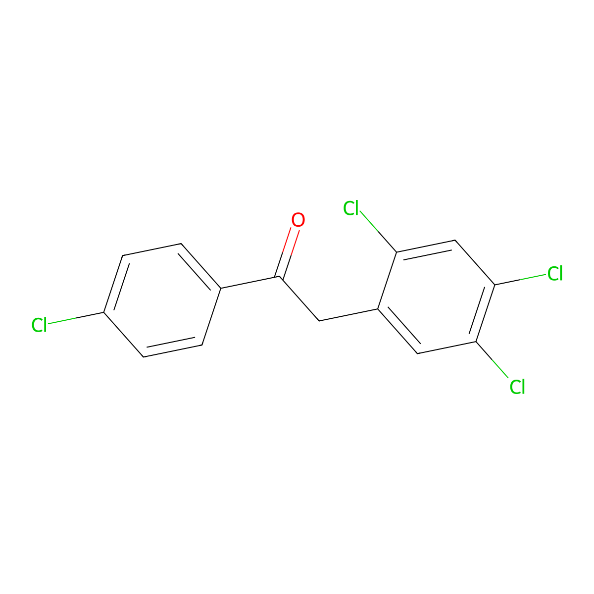 1-(4-Chlorophenyl)-2-(2,4,5-trichlorophenyl)ethan-1-one molecular structure, CAS 2489625-35-4