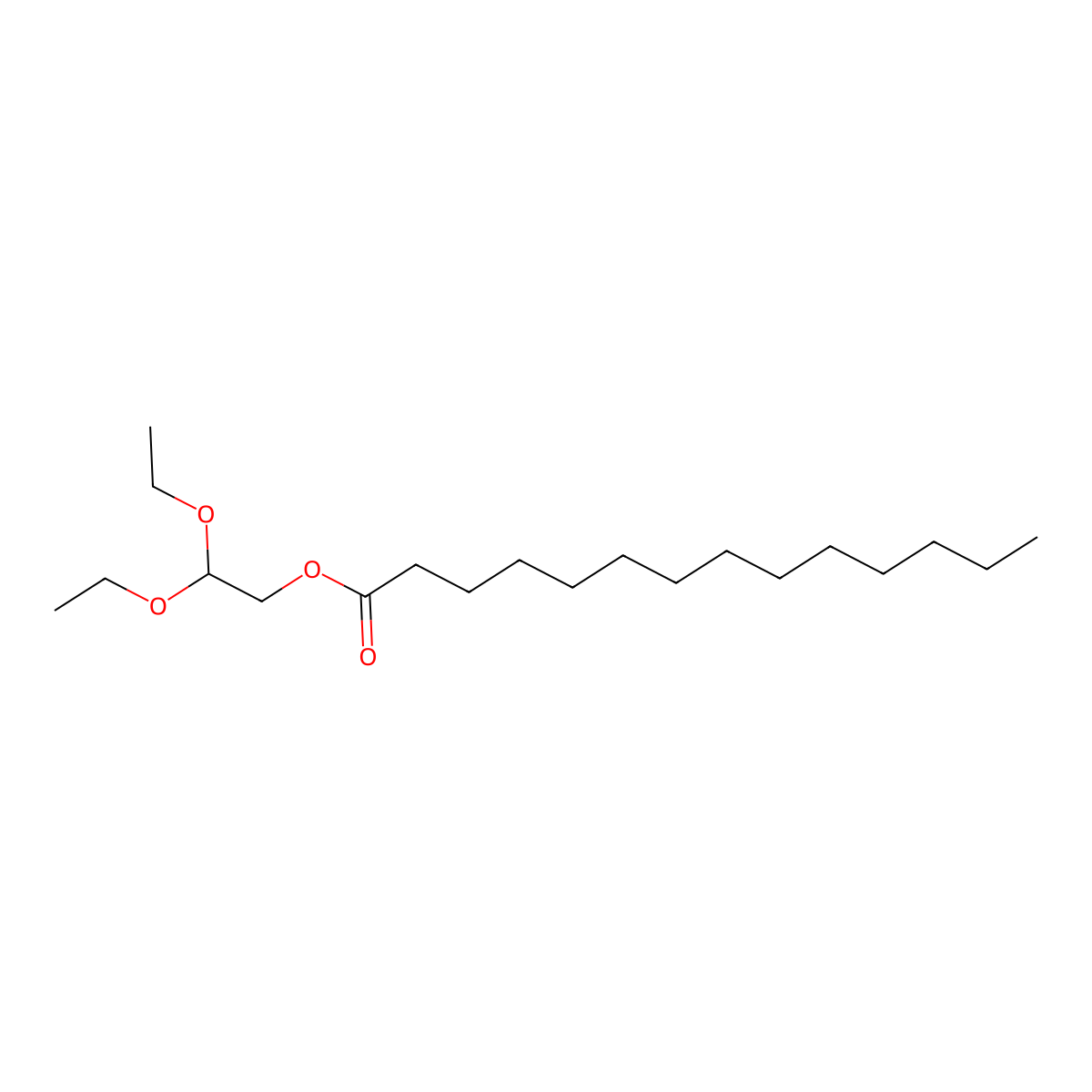 2,2-Diethoxyethyl tetradecanoate molecular structure, CAS 2489625-42-3
