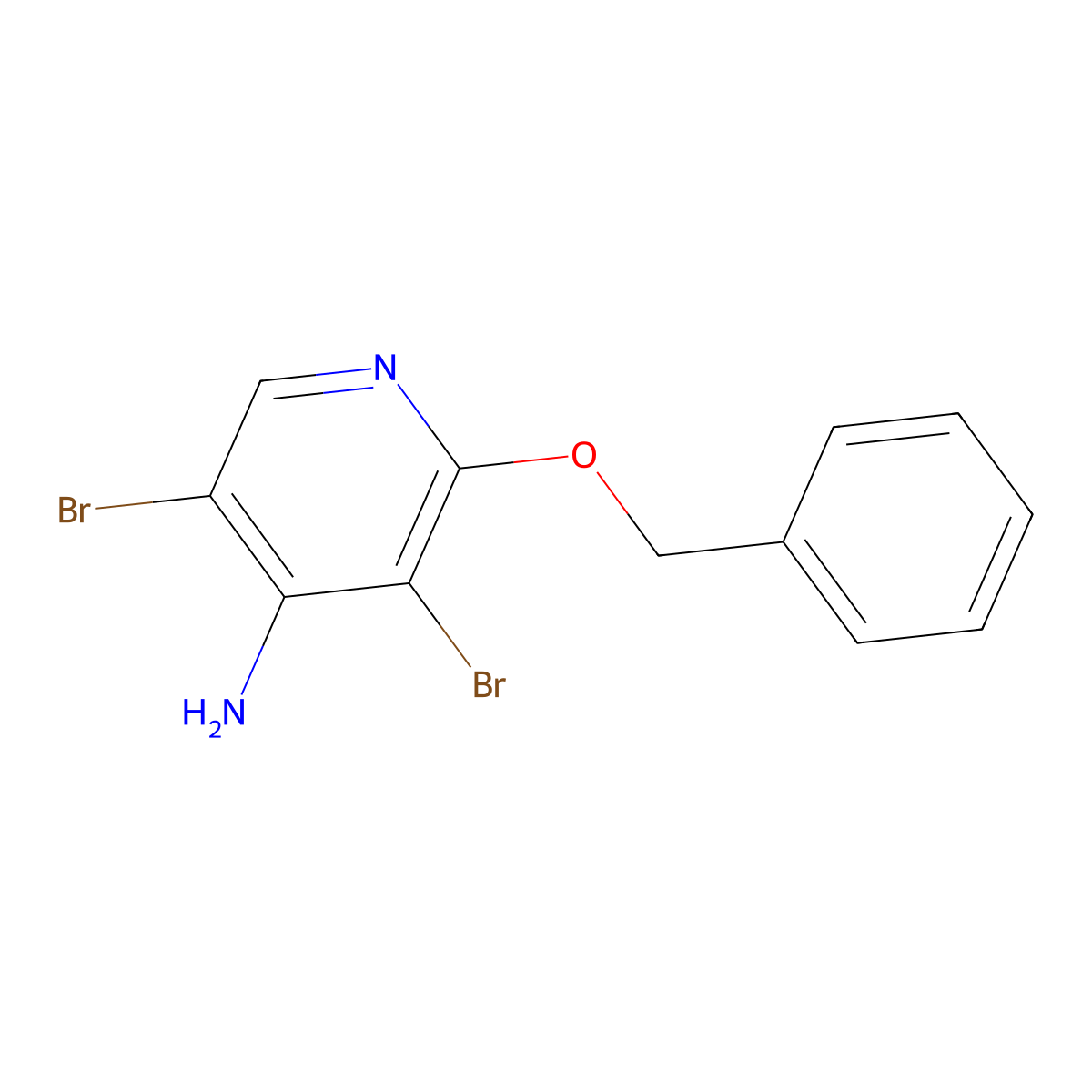 2-(Benzyloxy)-3,5-dibromopyridin-4-amine molecular structure, CAS 2489625-43-4