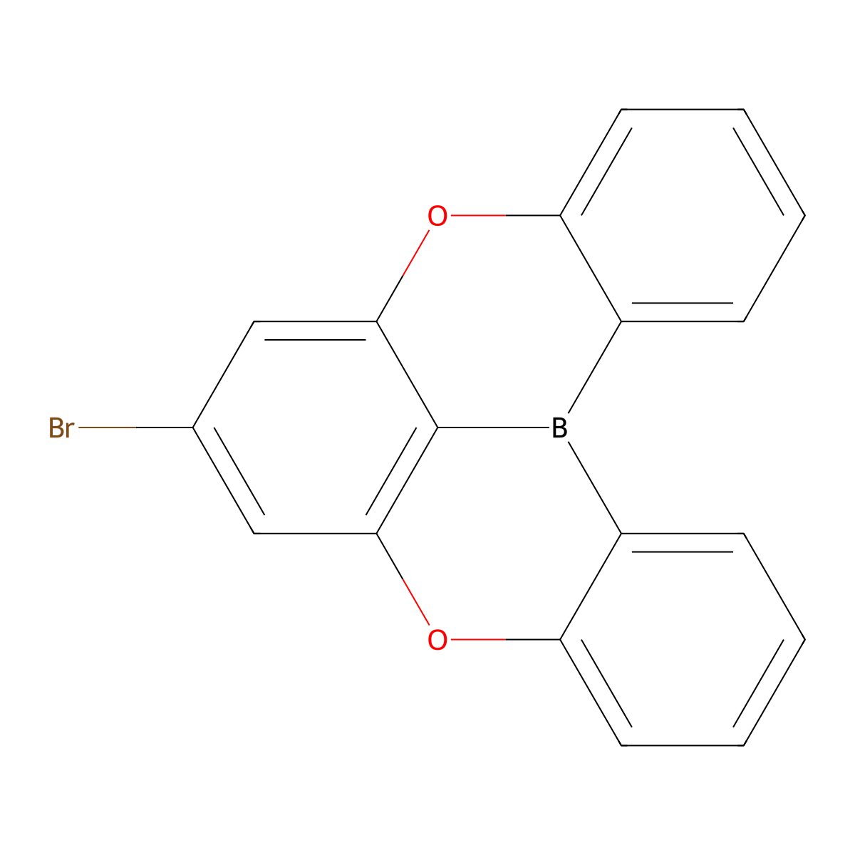 7-Bromo-5,9-dioxa-13b-boranaphtho[3,2,1-de]anthracene molecular structure, CAS 2489719-59-5