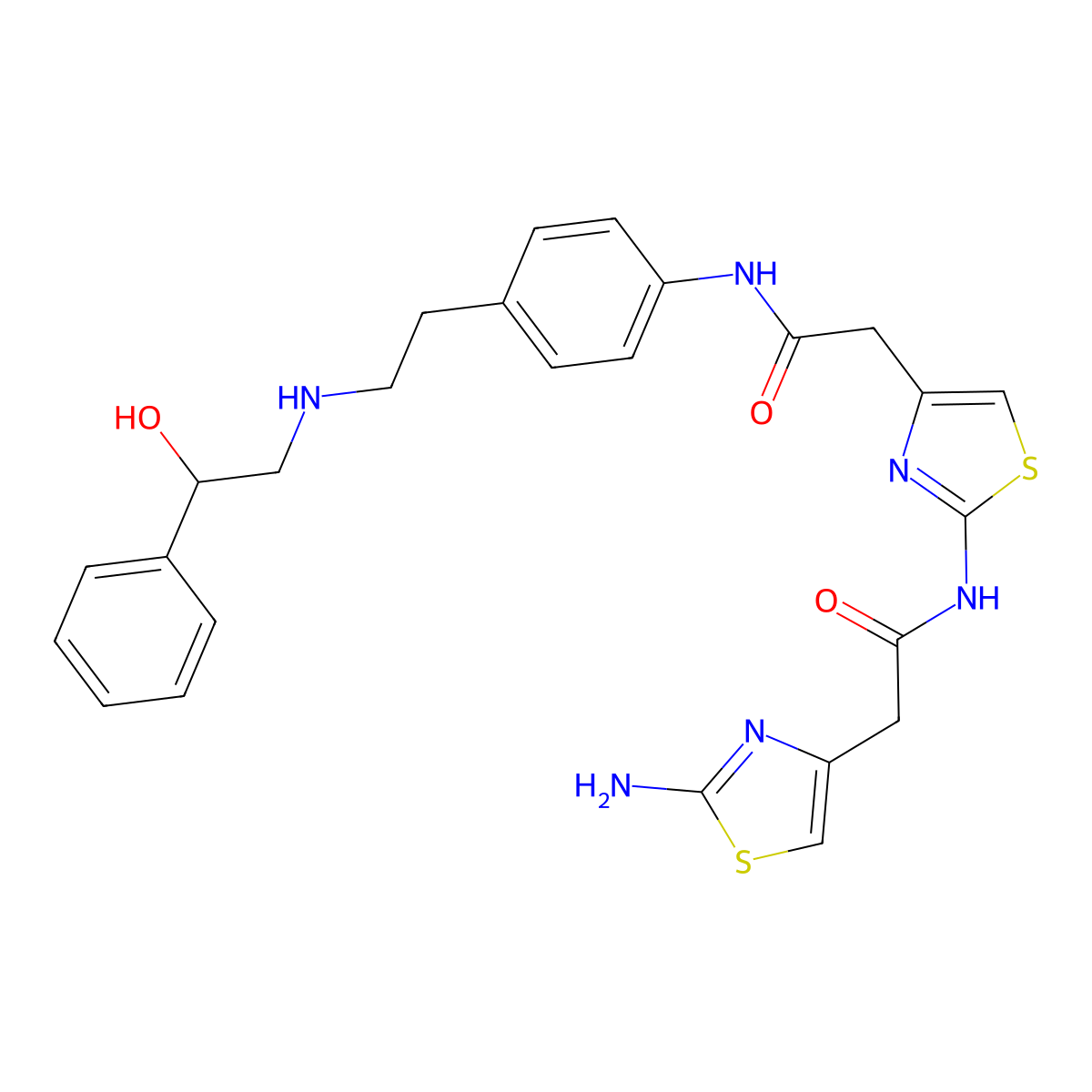 (2-Amino-4-thiazolyl)acetyl Mirabegron molecular structure, CAS 2489747-26-2