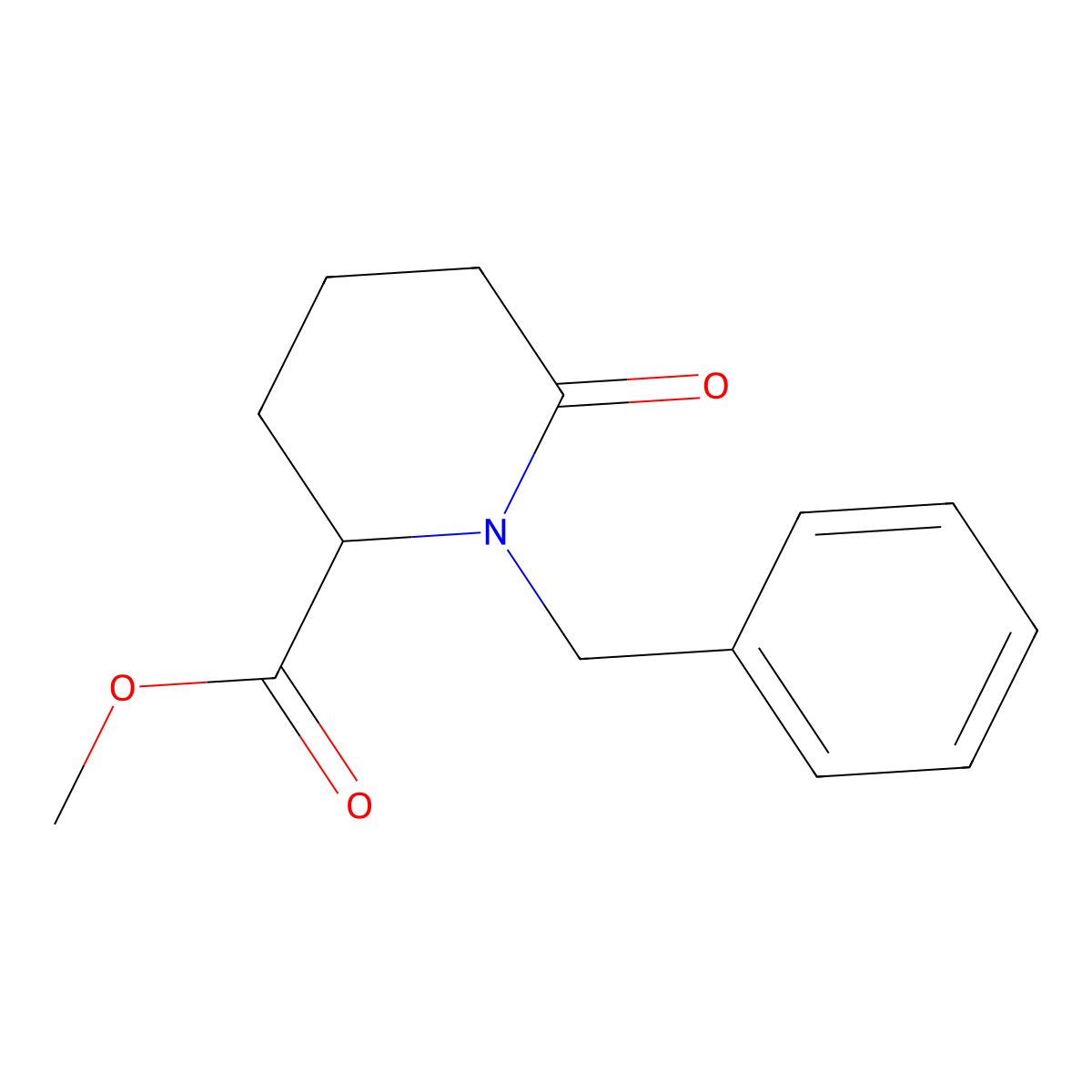 Methyl (R)-1-benzyl-6-oxopiperidine-2-carboxylate molecular structure, CAS 2489838-09-5