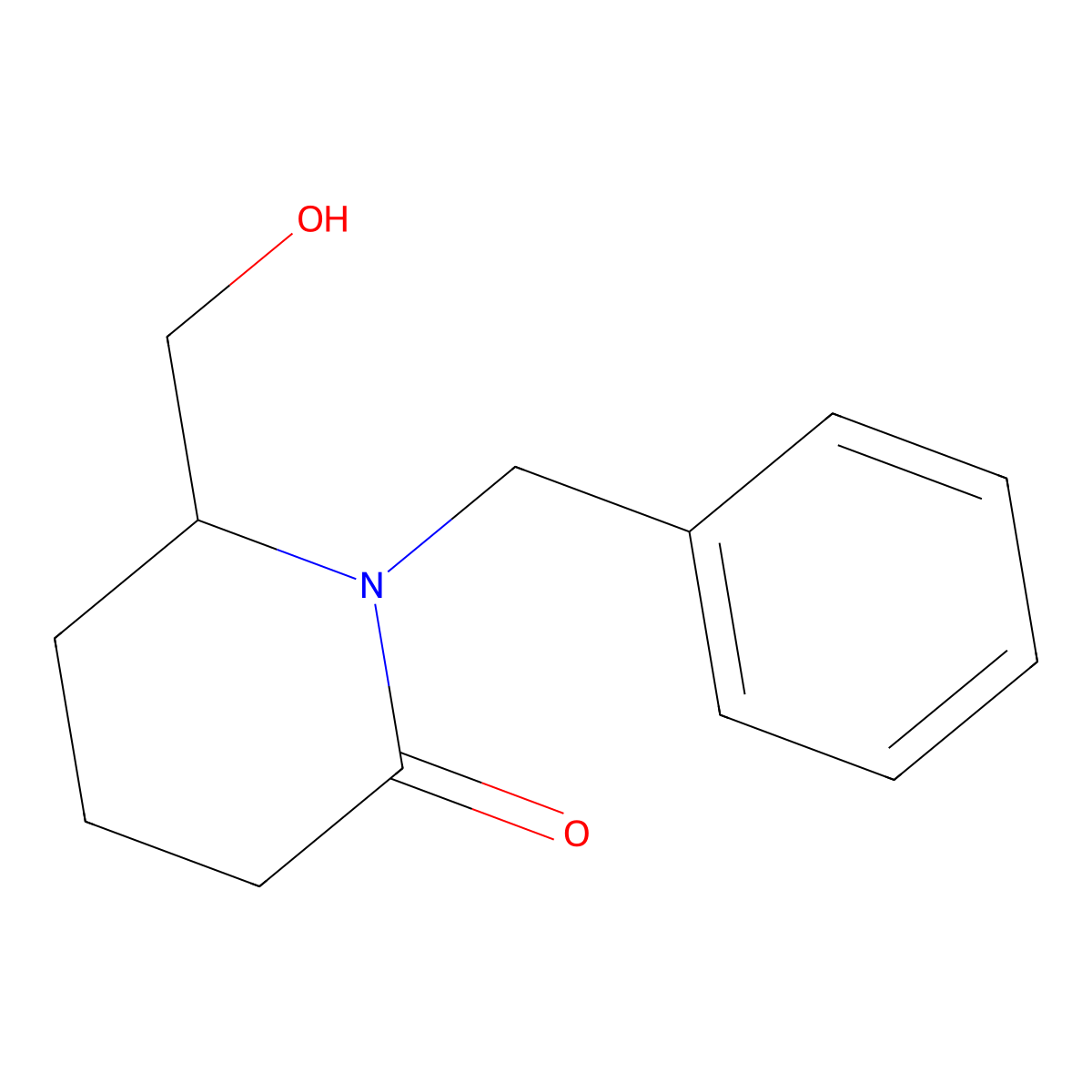 (R)-1-Benzyl-6-(hydroxymethyl)piperidin-2-one molecular structure, CAS 2489838-10-8