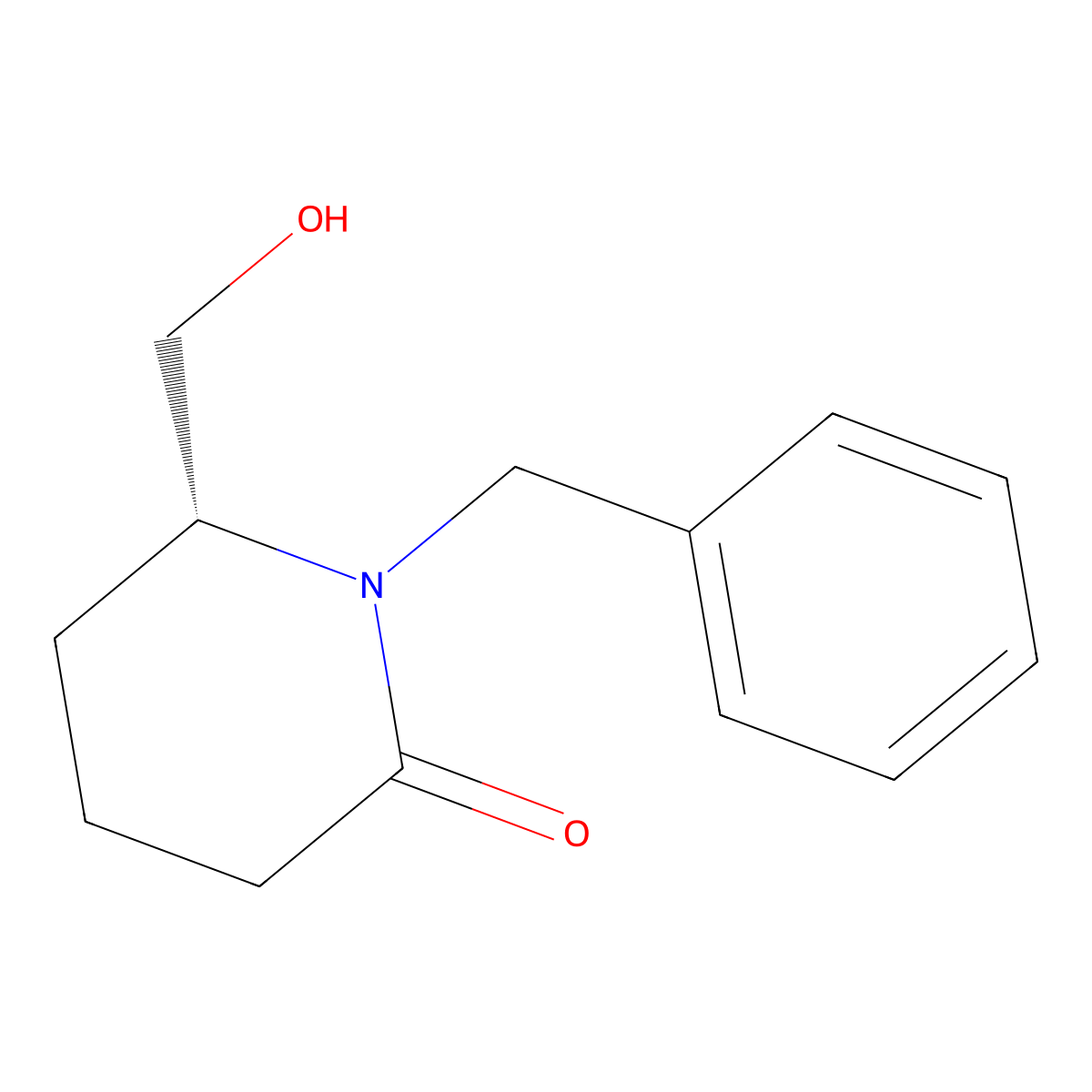 (R)-1-Benzyl-6-(hydroxymethyl)piperidin-2-one molecular structure, CAS 2489838-10-8