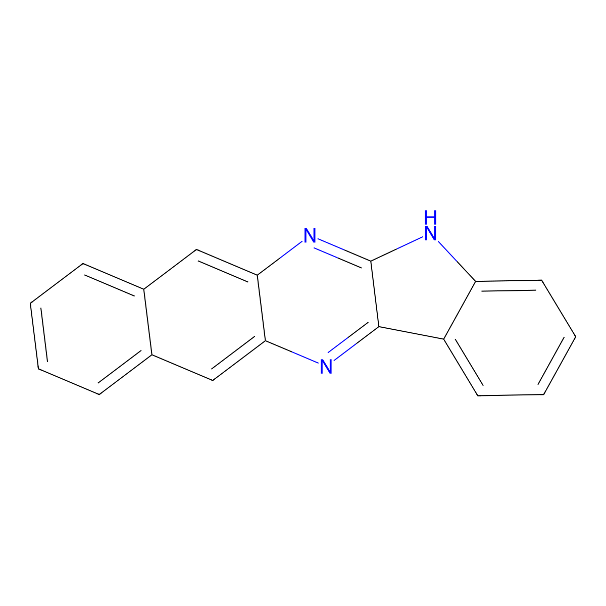 5H-Benz[g]indolo[2,3-b]quinoxaline molecular structure, CAS 249-06-9