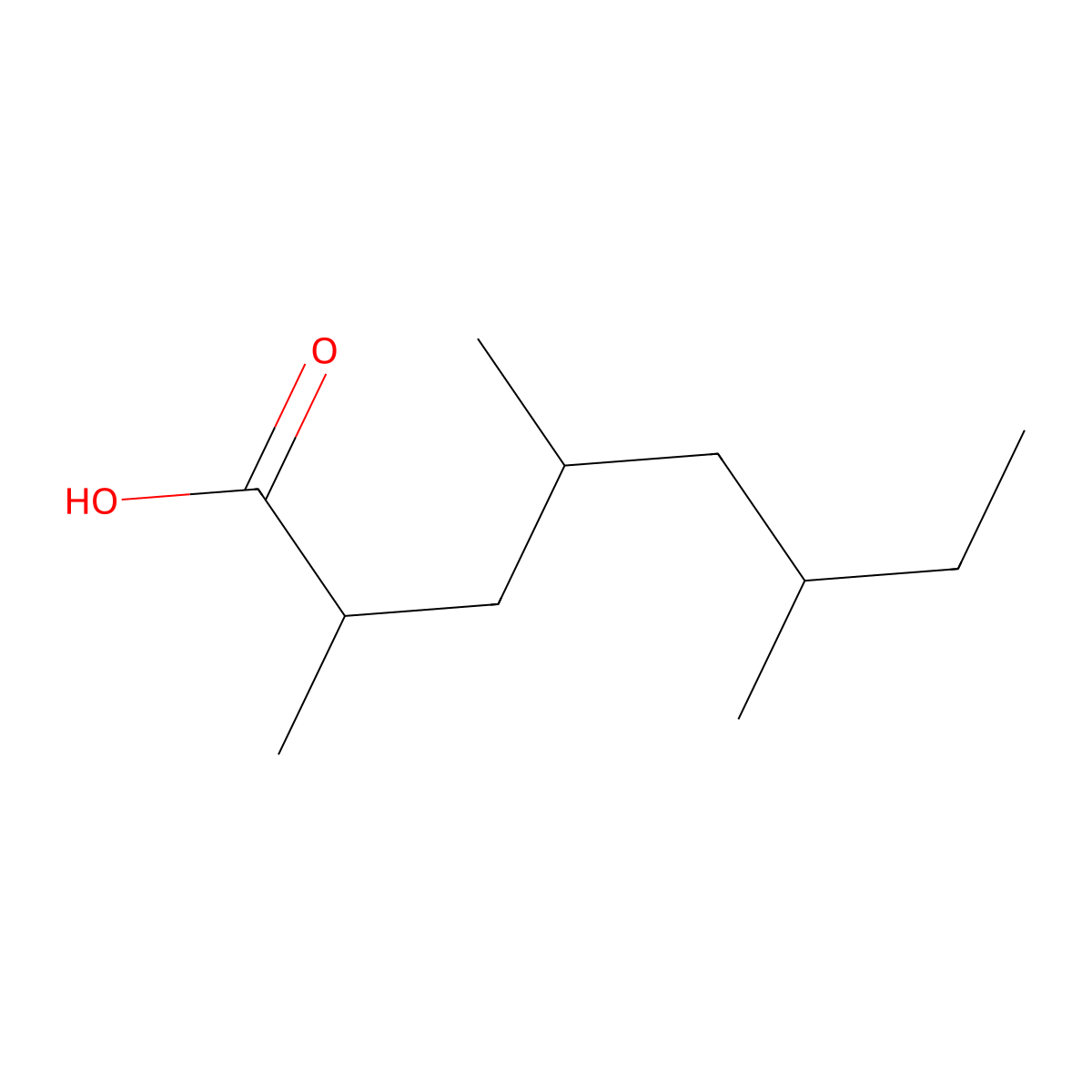 2,4,6-trimethyloctanoic Acid molecular structure, CAS 2490-34-8