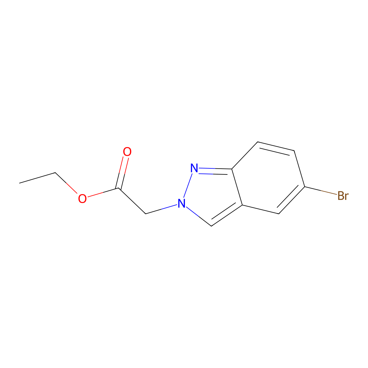 Ethyl 2-(5-bromoindazol-2-YL)acetate molecular structure, CAS 2490136-54-2