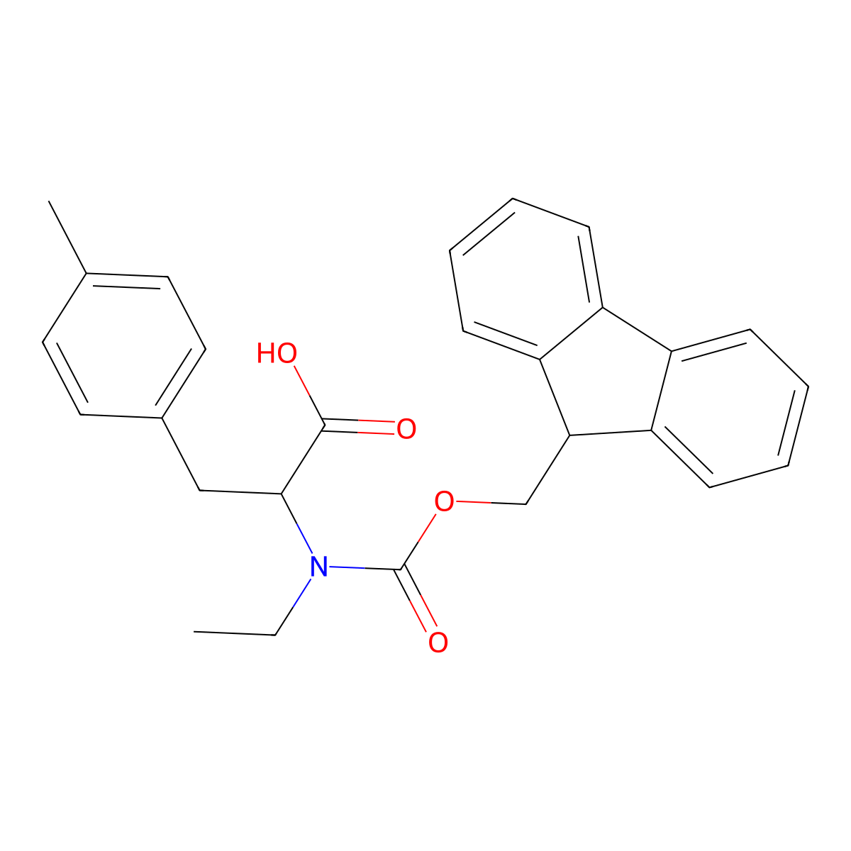 Fmoc-N-Et-Phe(4-Me)-OH molecular structure, CAS 2490159-62-9