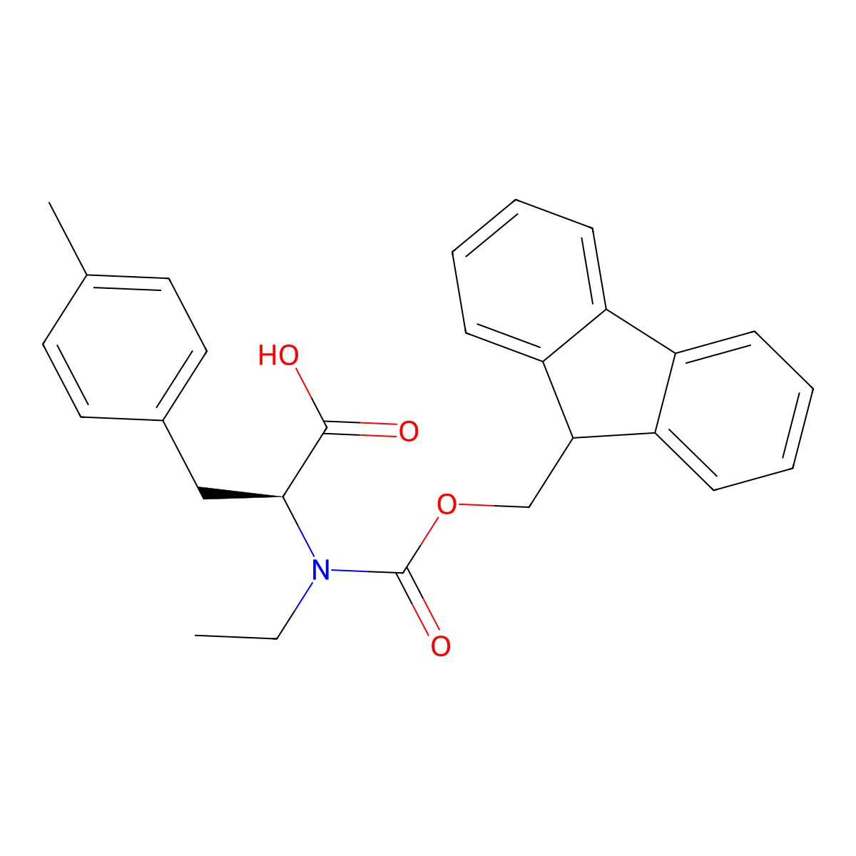 Fmoc-N-Et-Phe(4-Me)-OH molecular structure, CAS 2490159-62-9