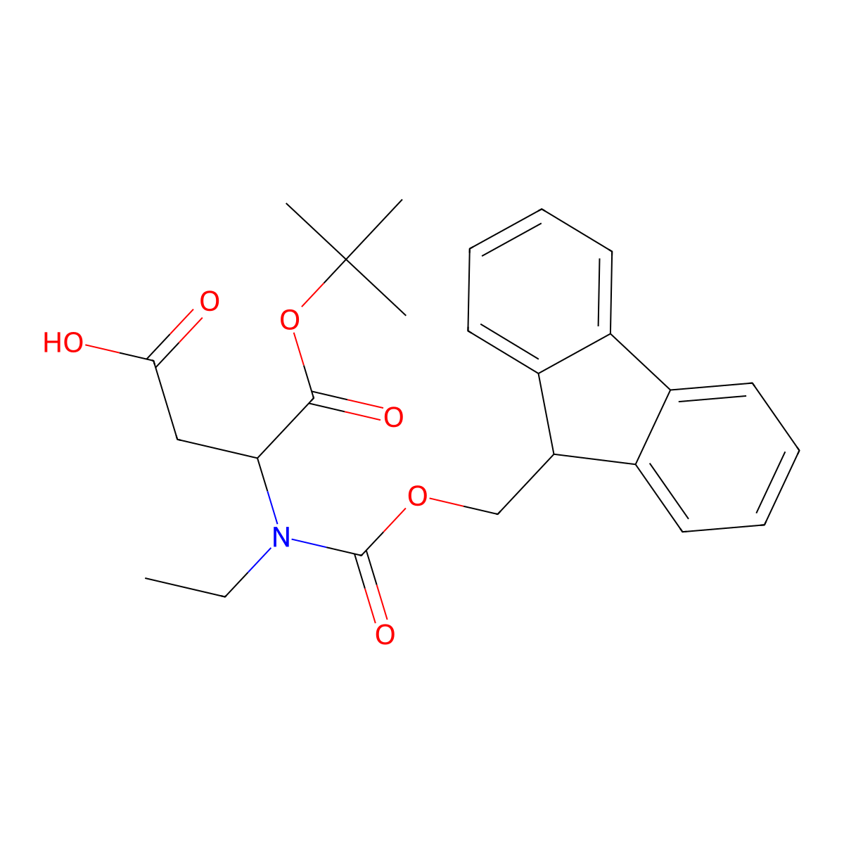 N-Fmoc-N-Ethyl-L-aspartic 1-tert butyl ester molecular structure, CAS 2490159-66-3