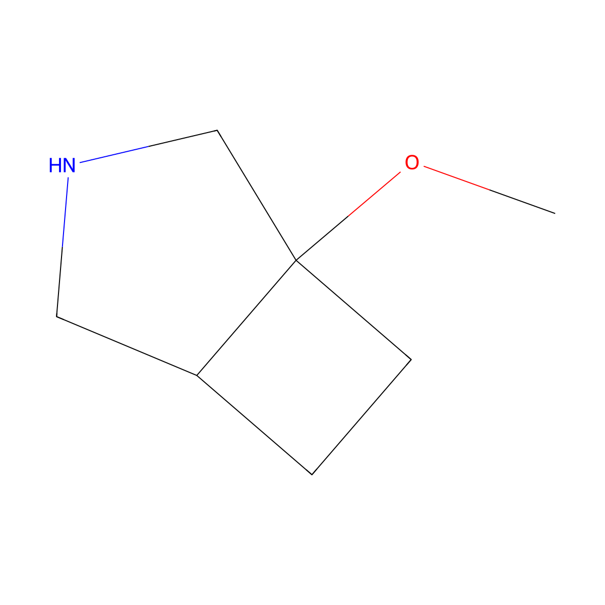 rac-(1R,5S)-1-methoxy-3-azabicyclo[3.2.0]heptane molecular structure, CAS 2490314-14-0