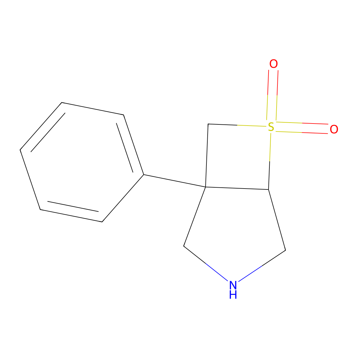 rac-(1R,5S)-1-phenyl-6lambda6-thia-3-azabicyclo[3.2.0]heptane-6,6-dione molecular structure, CAS 2490314-26-4