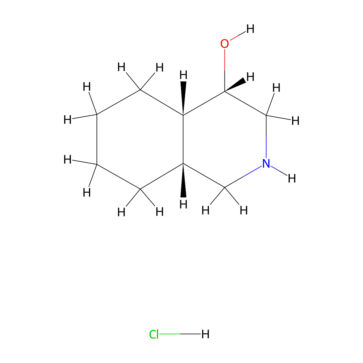 rac-(4R,4aR,8aS)-decahydroisoquinolin-4-ol hydrochloride molecular structure, CAS 2490314-37-7