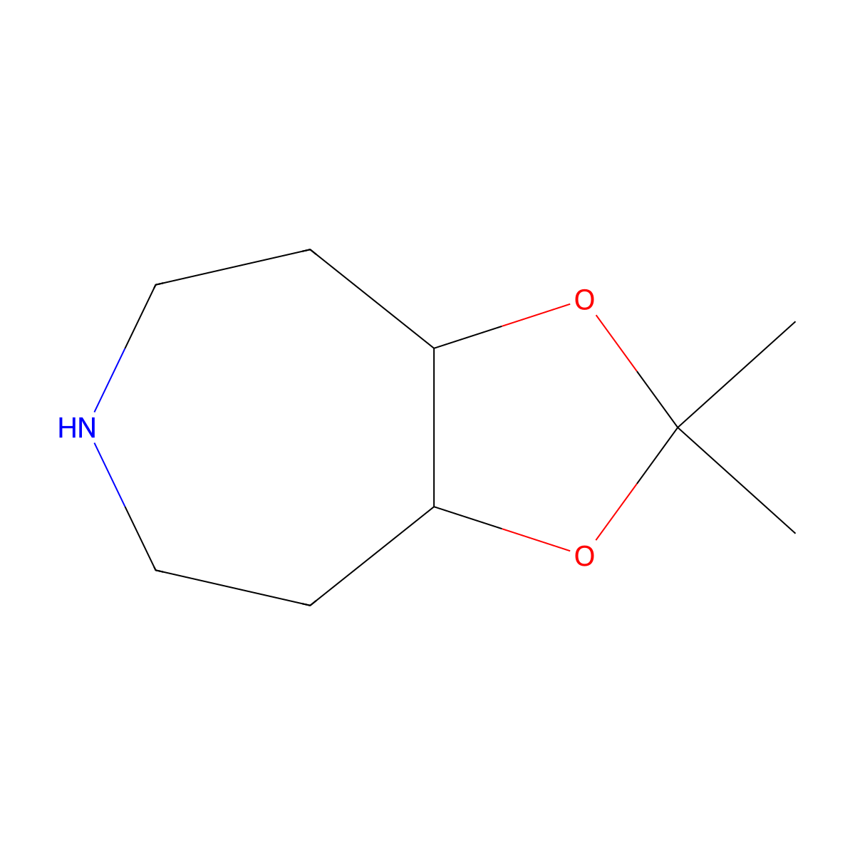 (3aR,8aS)-2,2-dimethyl-octahydro-[1,3]dioxolo[4,5-d]azepine molecular structure, CAS 2490314-42-4