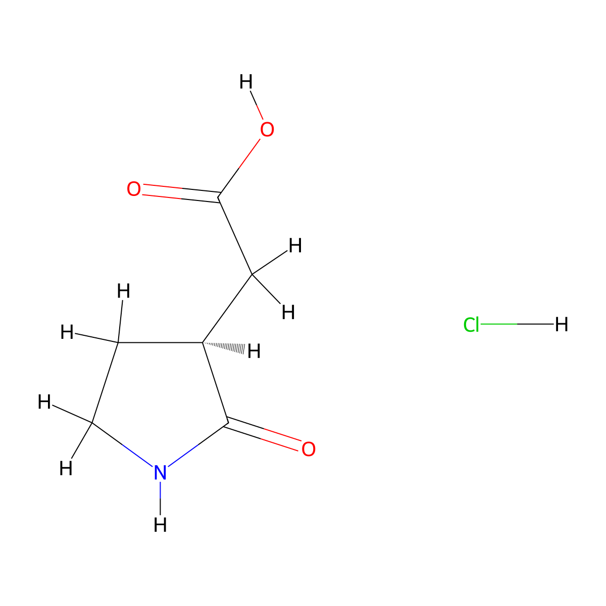 2-[(3S)-2-oxopyrrolidin-3-yl]aceticacidhydrochloride molecular structure, CAS 2490314-54-8